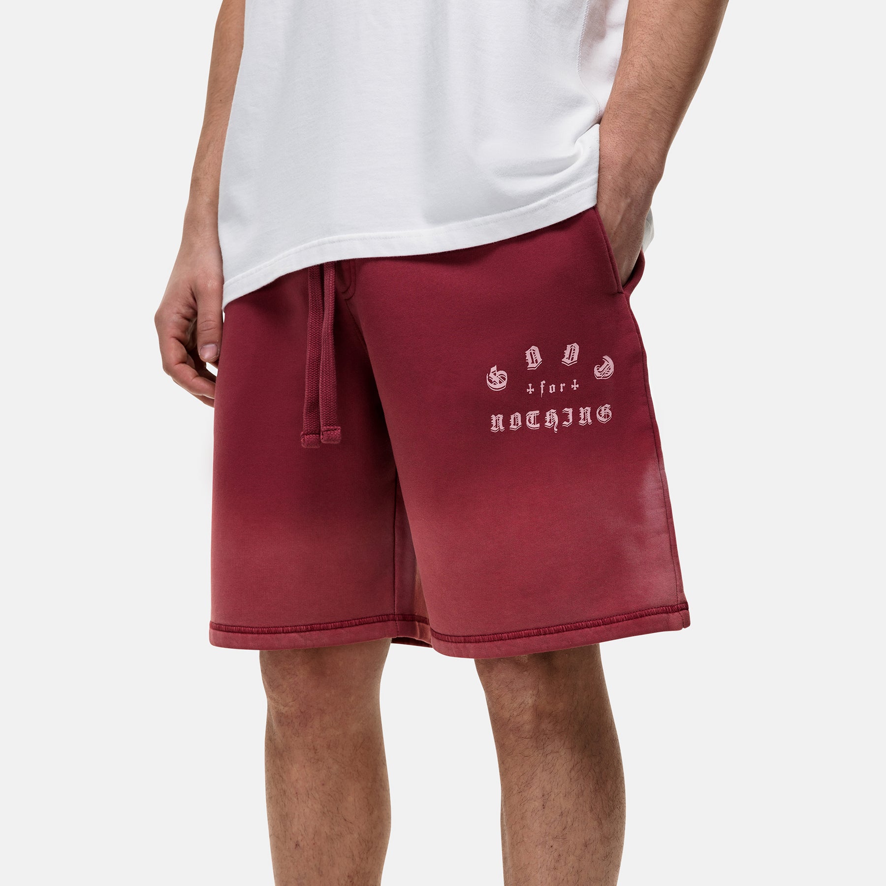 California  Washed Red Shorts