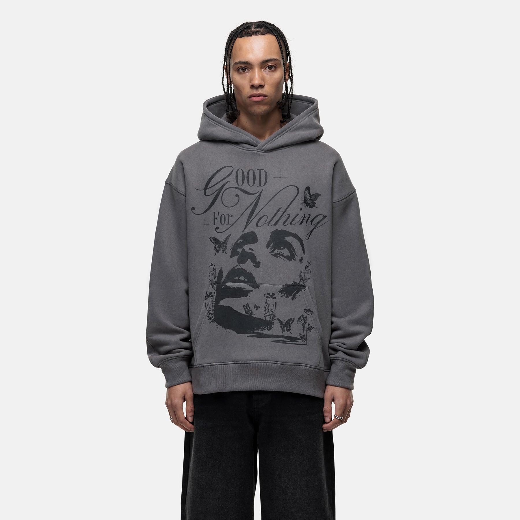 Blossom Washed Grey Hoodie