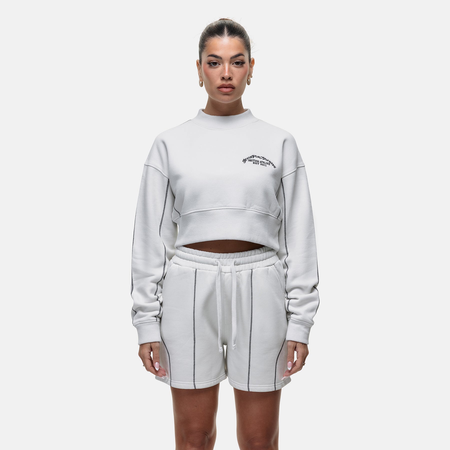 Overlock Vintage White Sweatshirt