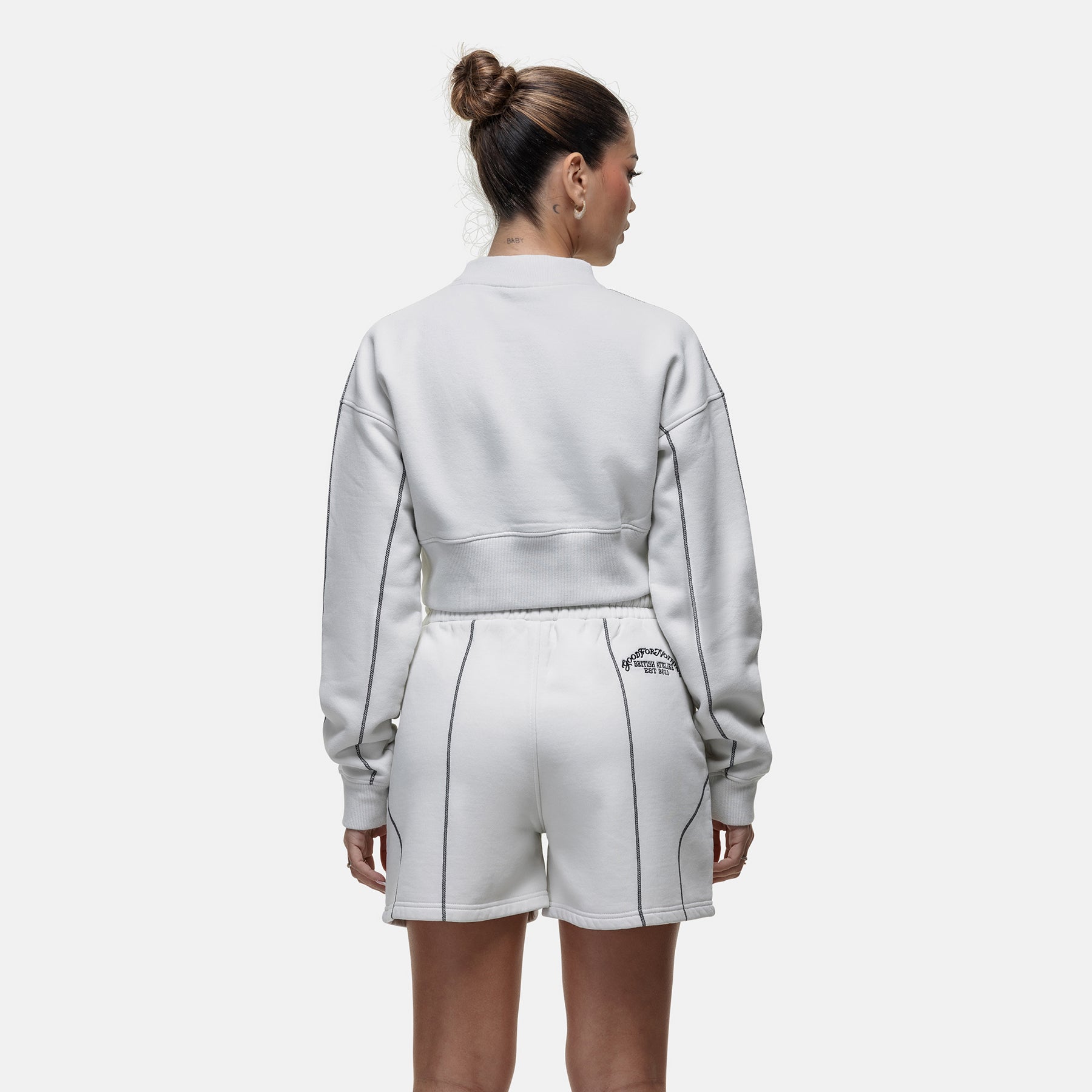 Overlock Vintage White Shorts