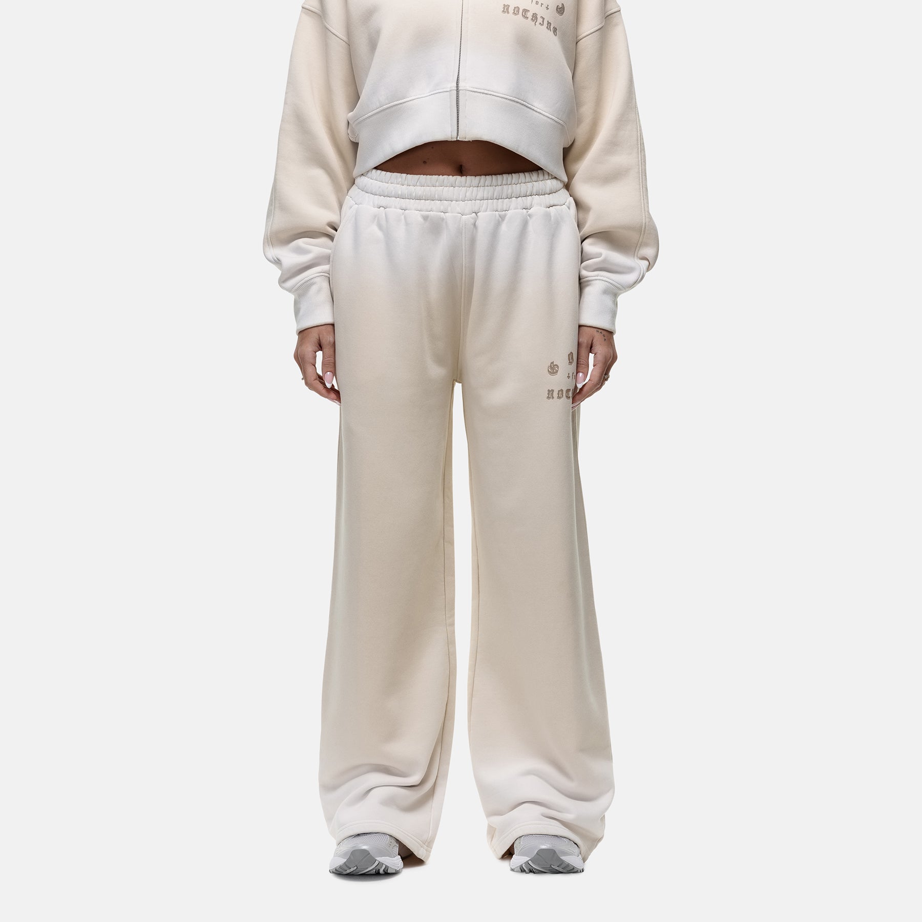 Sprayed Cali Cream Baggy Jogger
