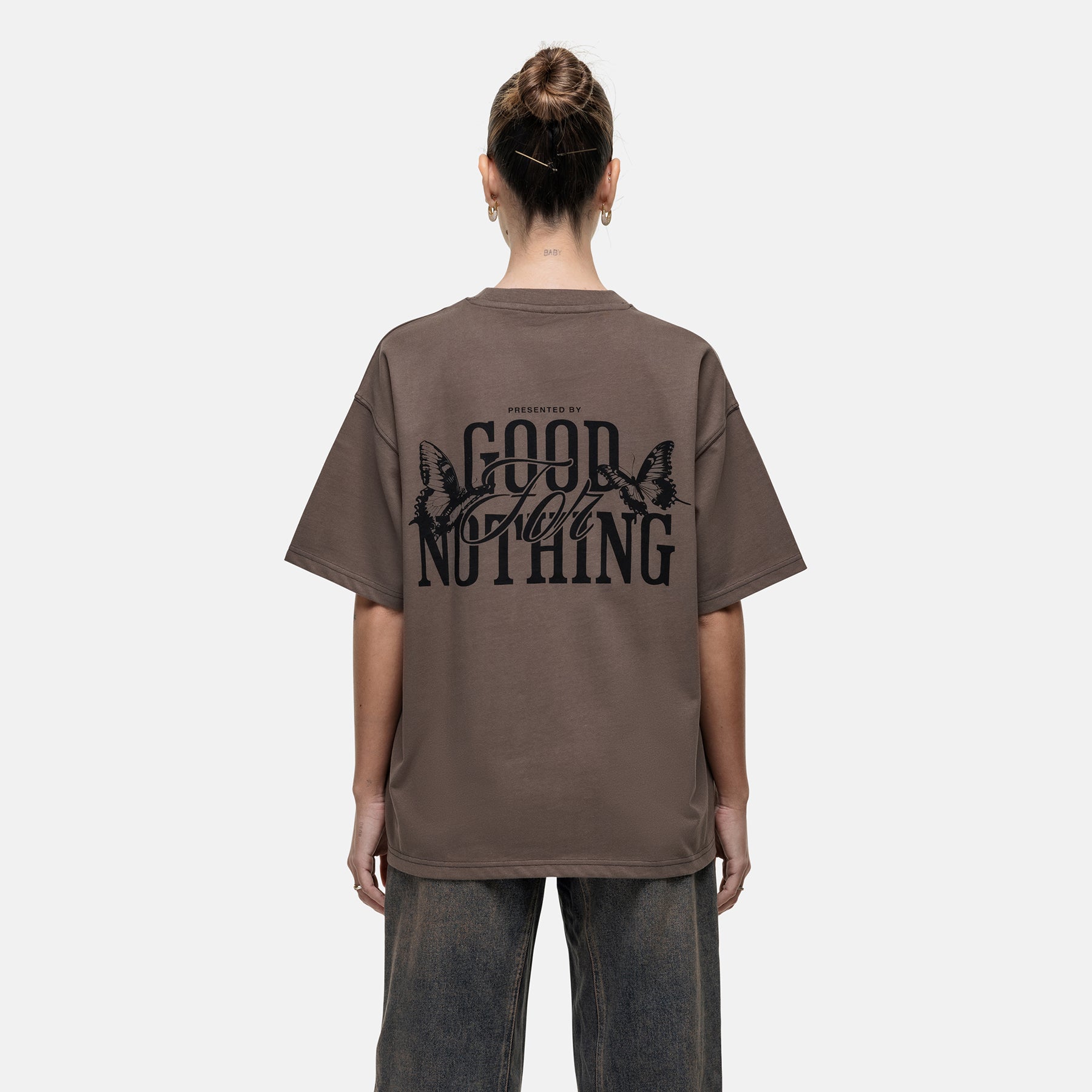 Dakota Butterfly Taupe T-shirt