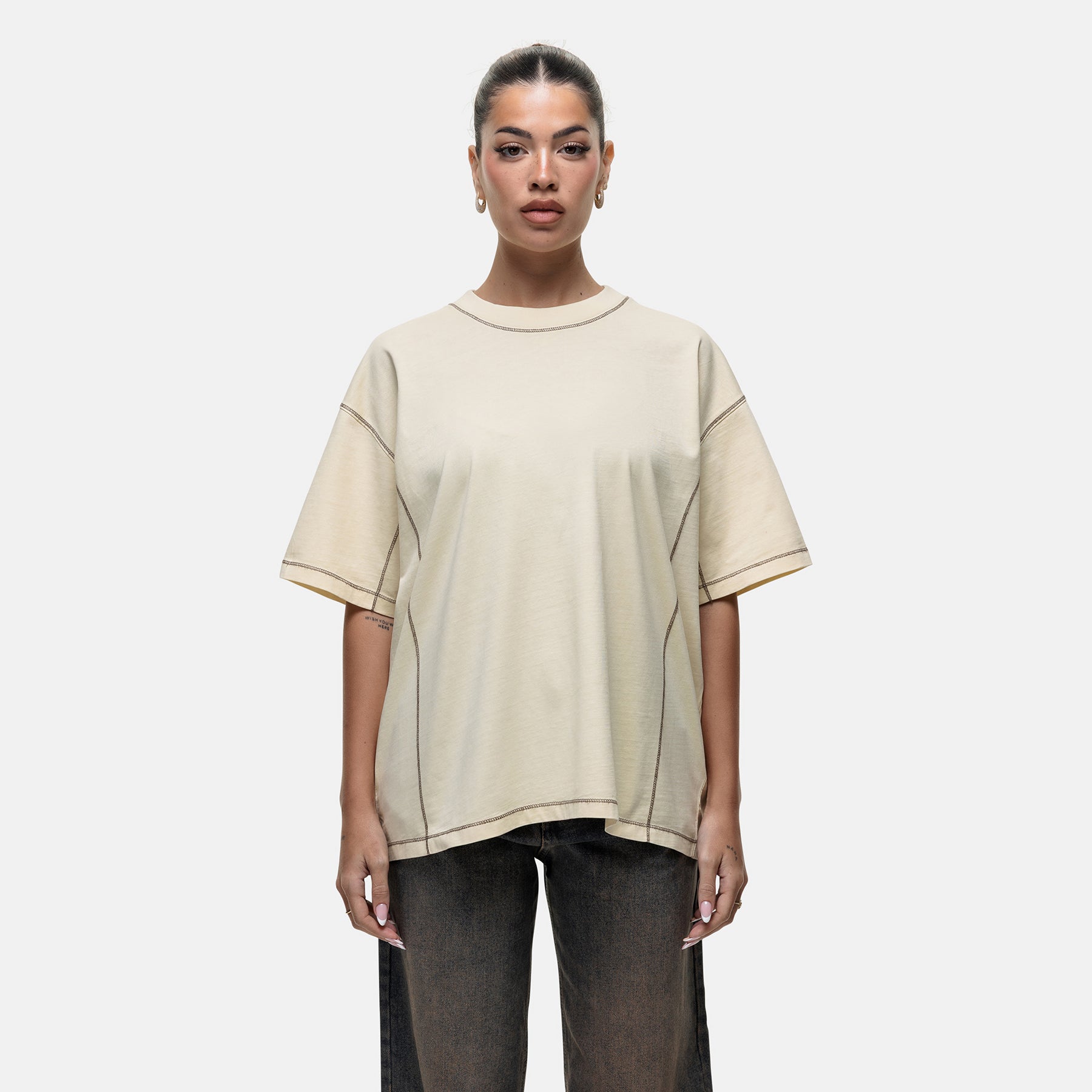 Overlock Washed Yellow T-shirt