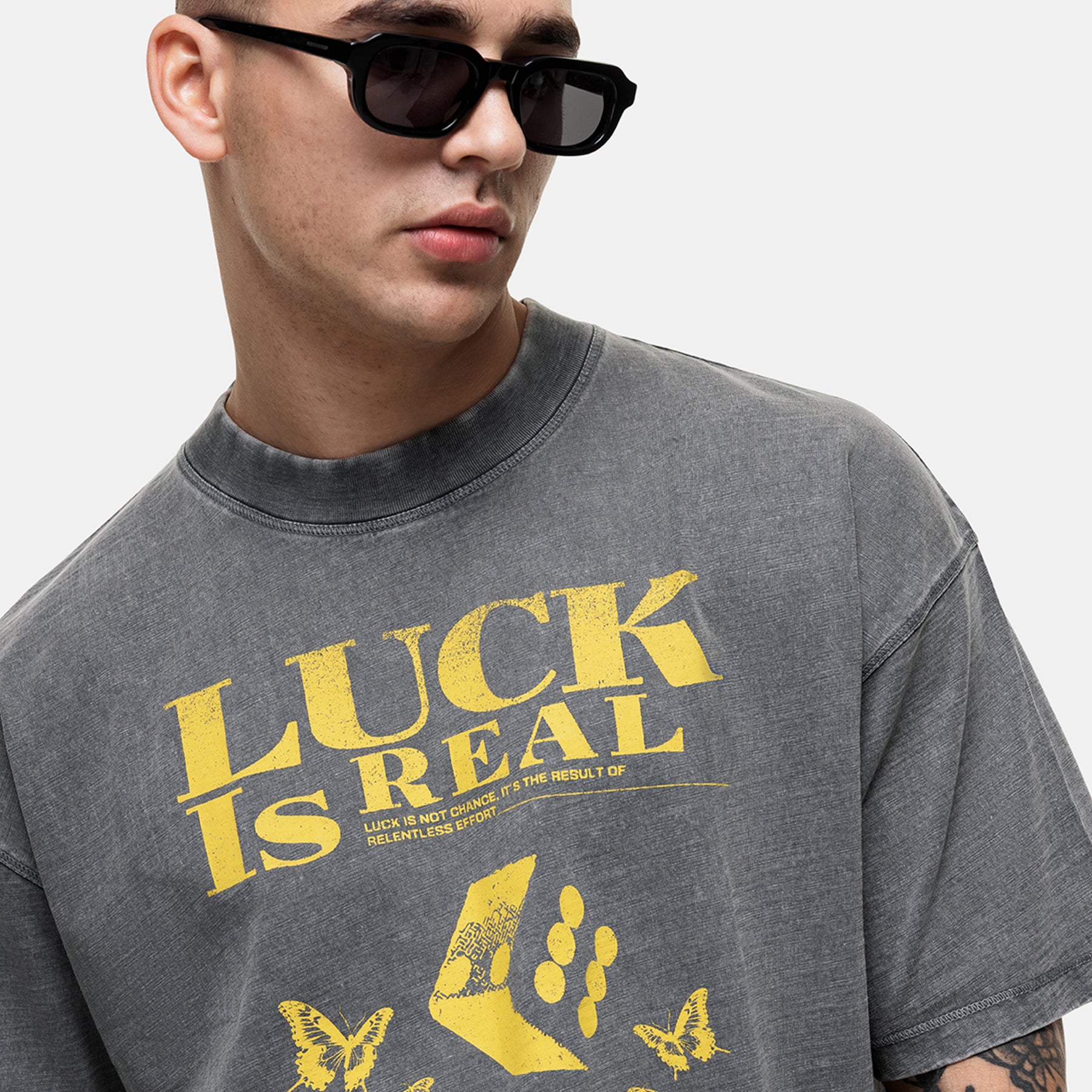 Dice Grey Slub T-shirt