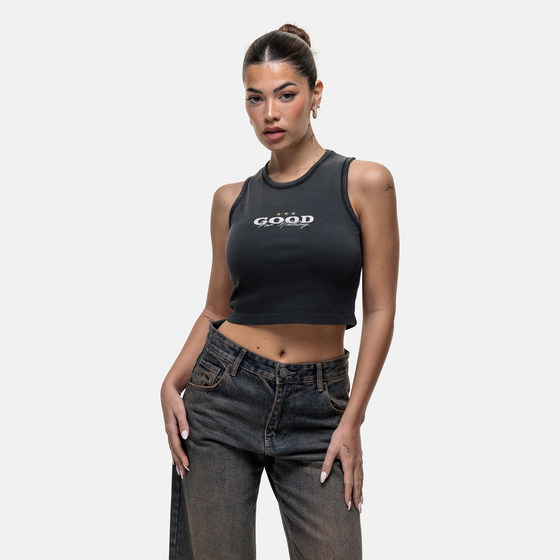 Alaska Black Vest Top