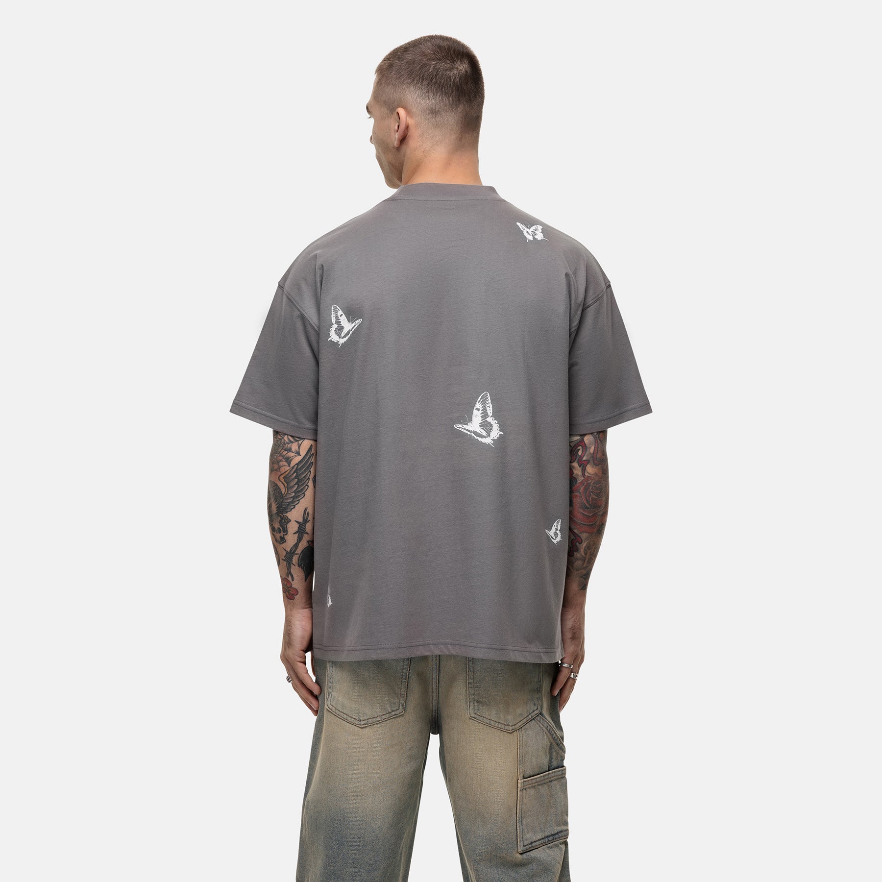 Vacation Butterfly Grey T-shirt