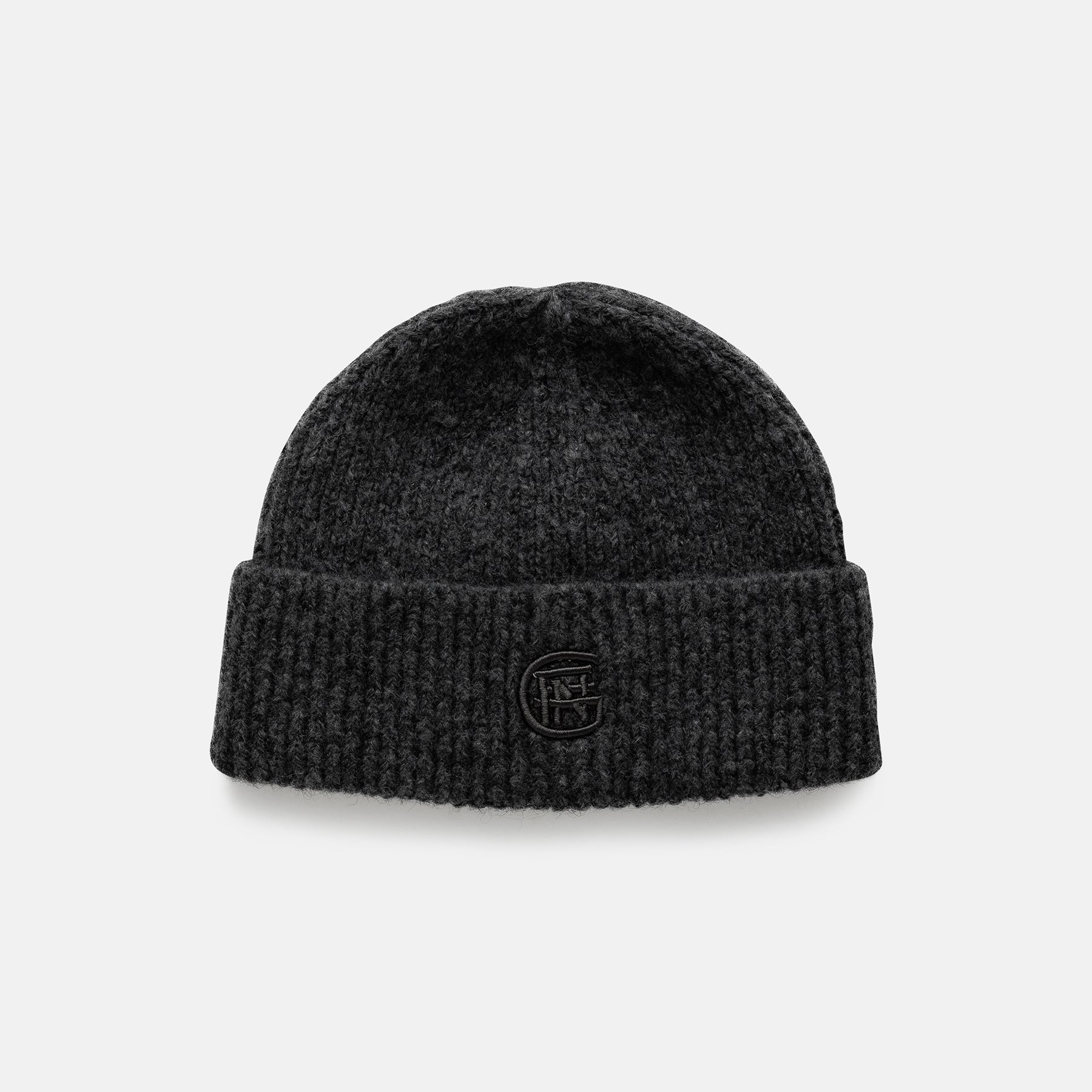 Monogram Black Beanie