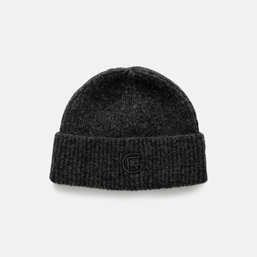 Monogram Black Beanie