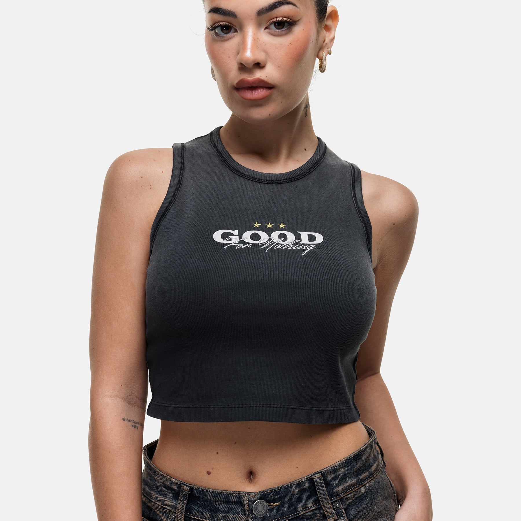 Alaska Black Vest Top
