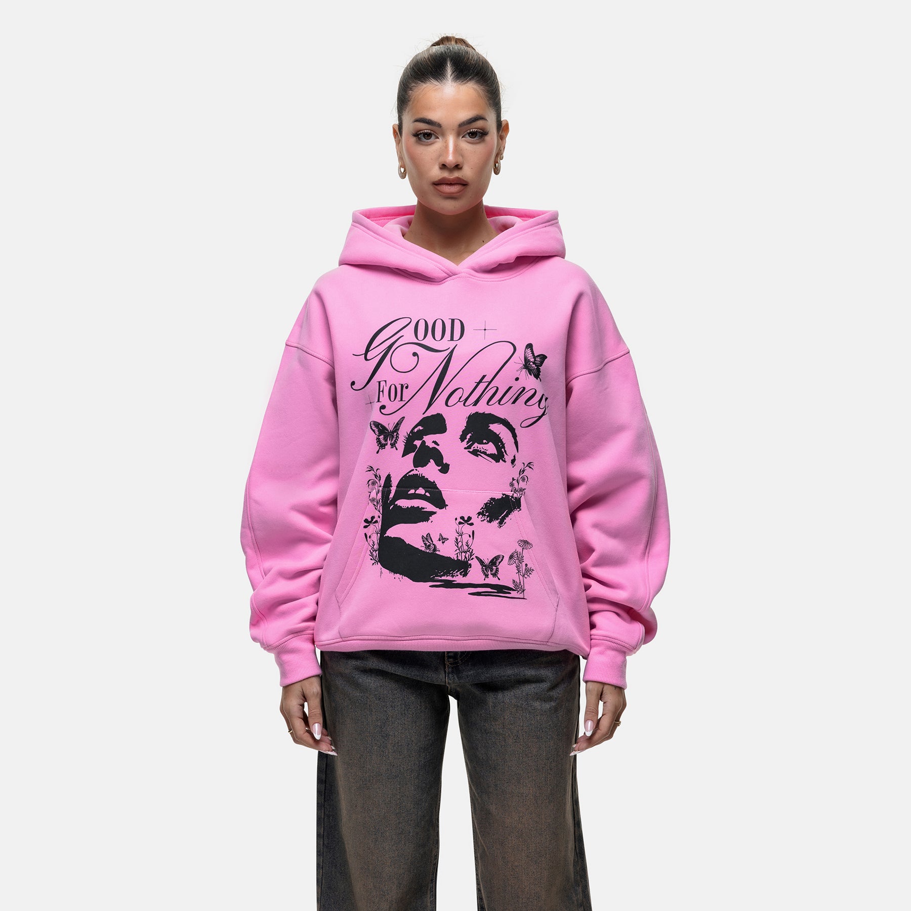 Washed Pink Blossom Hoodie
