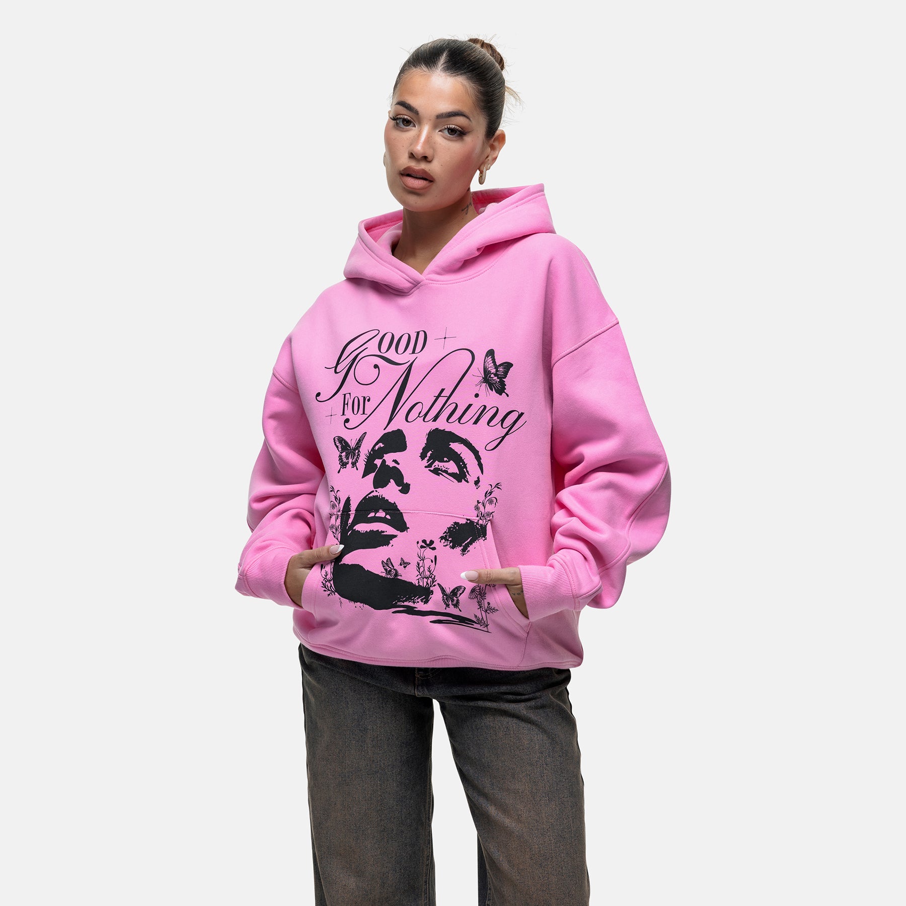 Washed Pink Blossom Hoodie
