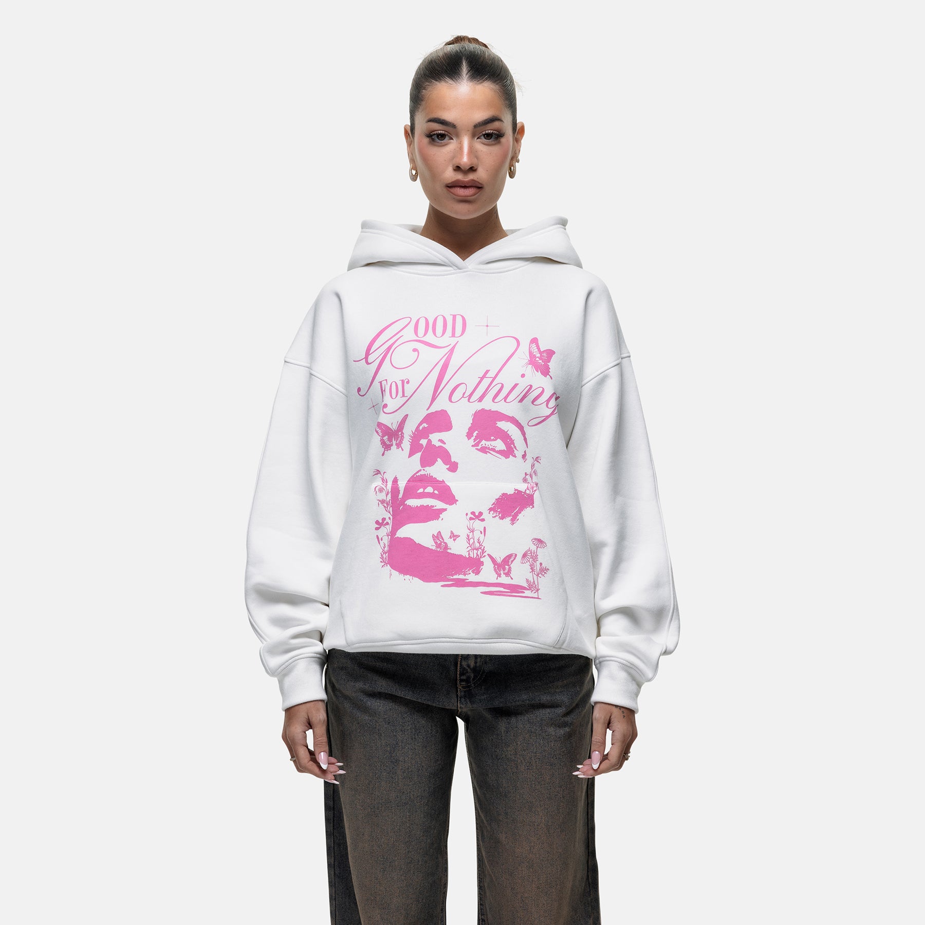 Washed Off White Blossom Hoodie