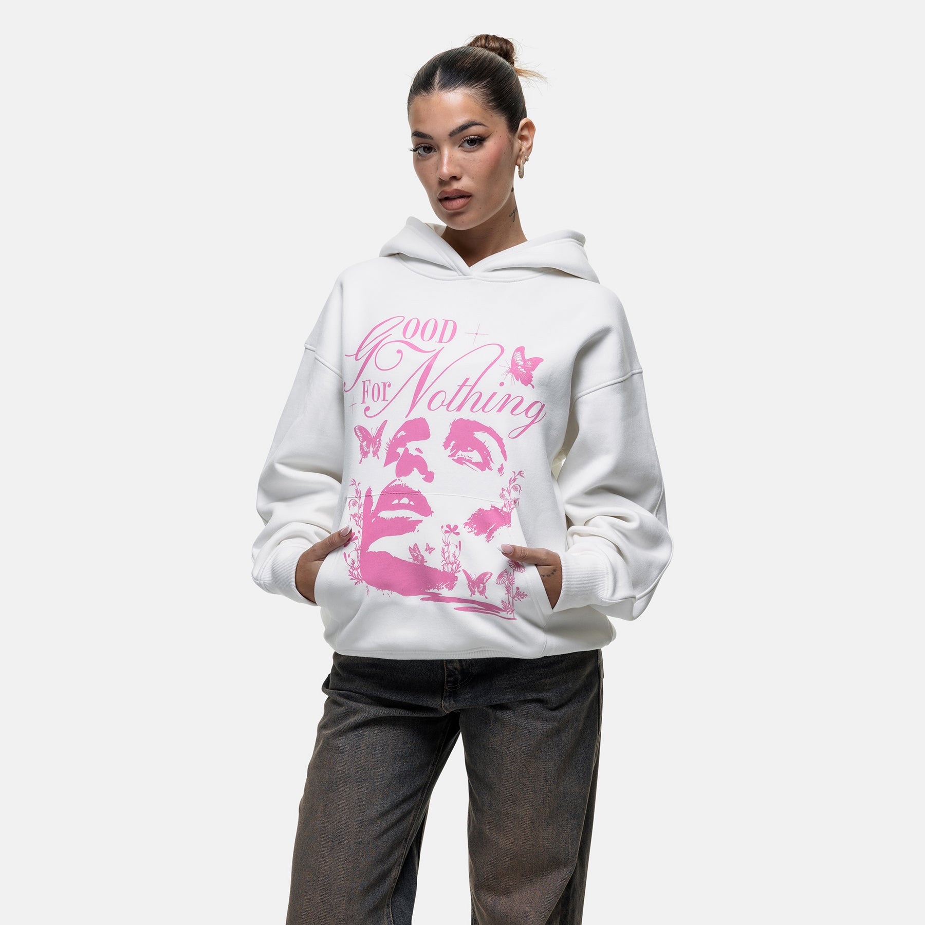 Washed Off White Blossom Hoodie