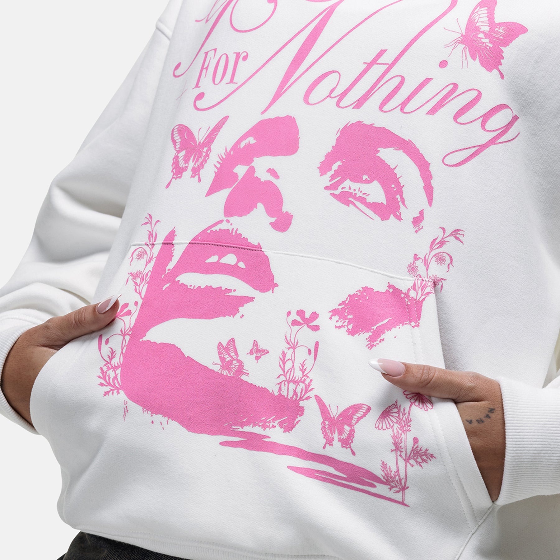 Washed Off White Blossom Hoodie