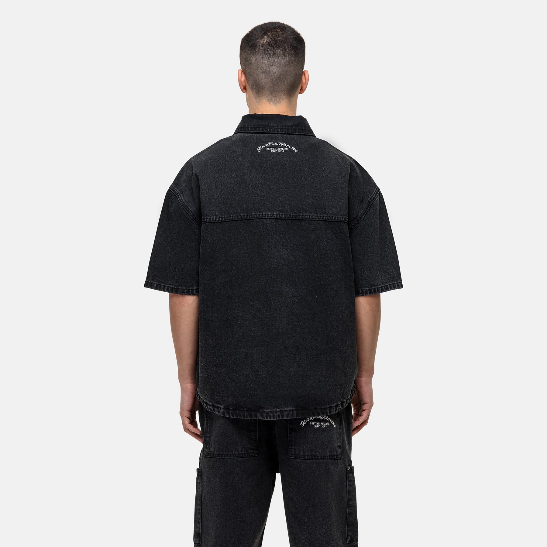 Washed Black Denim Overshirt