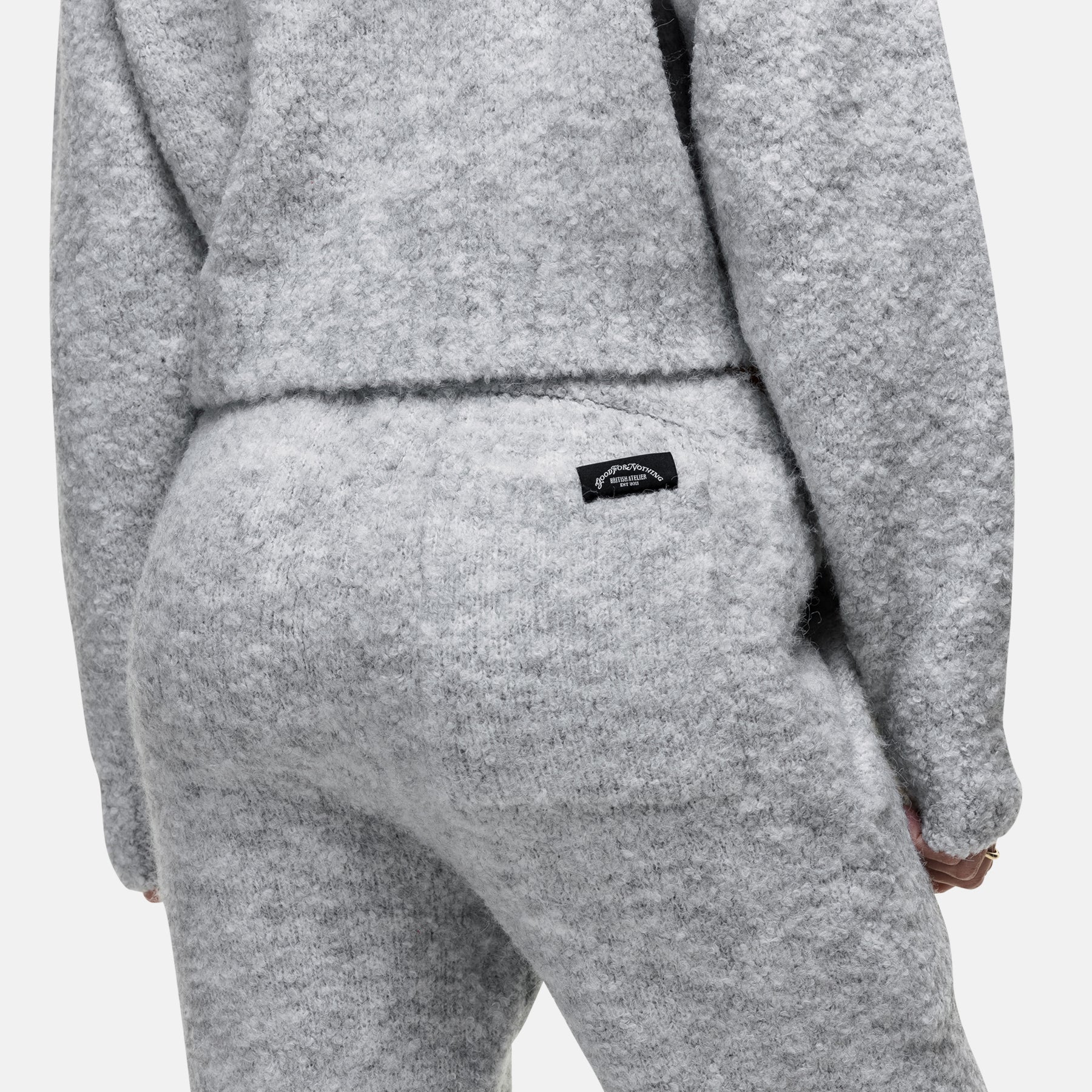 Cozy Boucle Knitwear Grey Pants