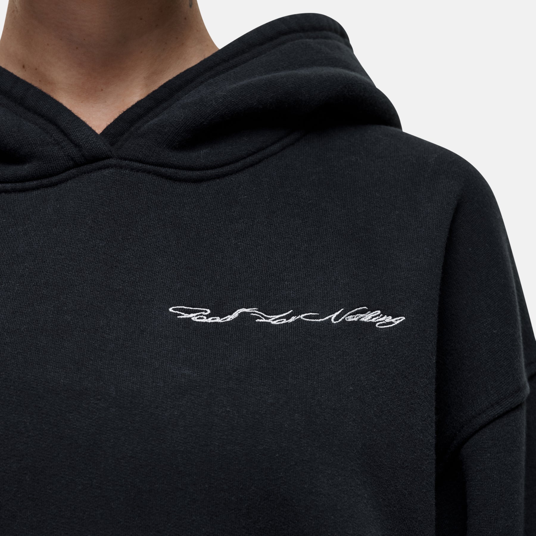 Scribble Washed Black Hoodie