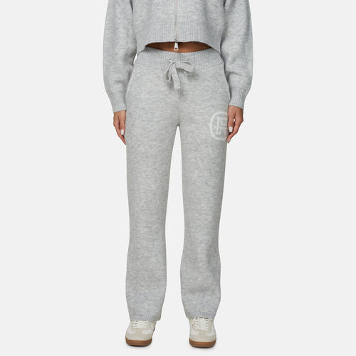 Monogram Fluffy Knit Grey Marl Pants