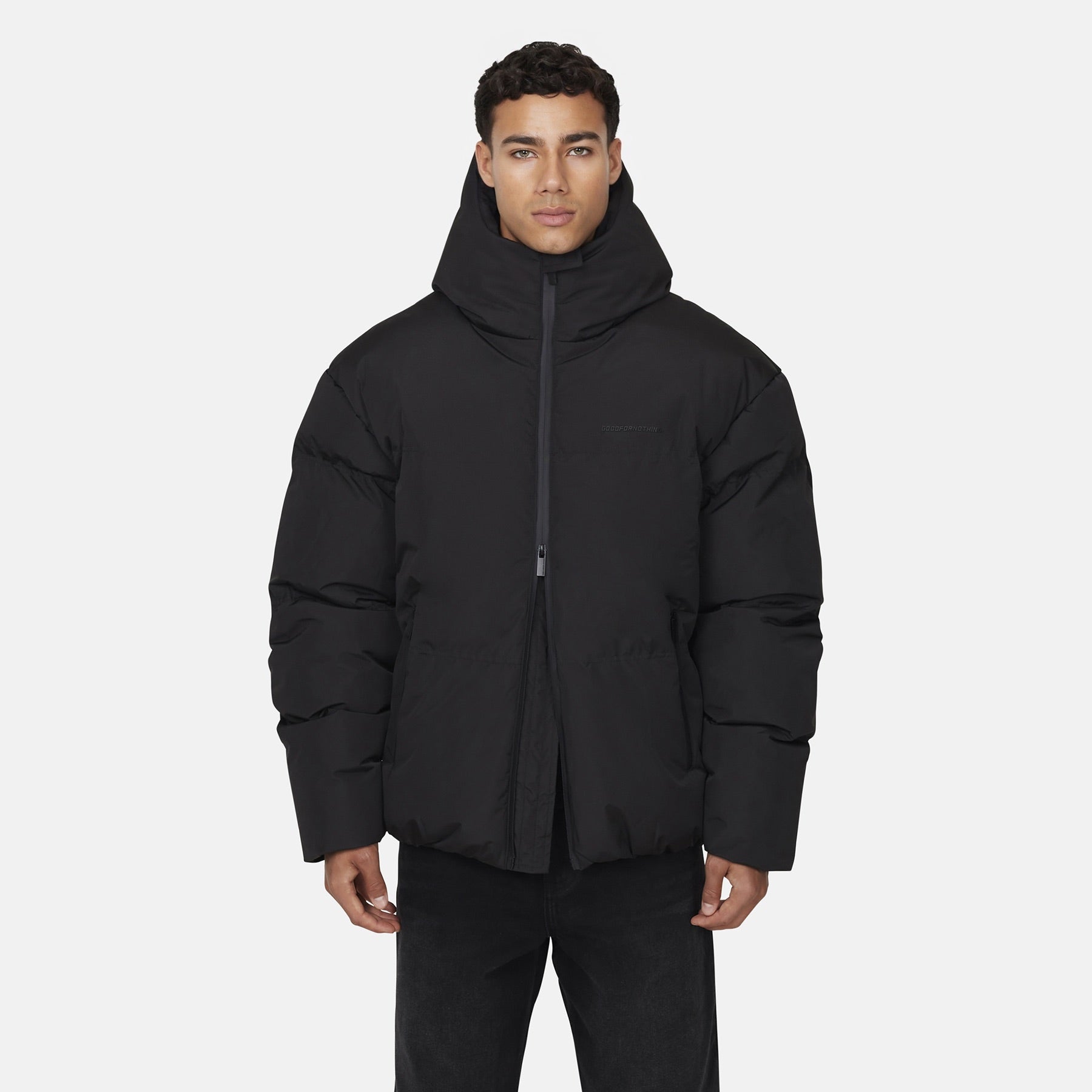 Arctic Matte Black Puffer Jacket – GOODFORNOTHING®
