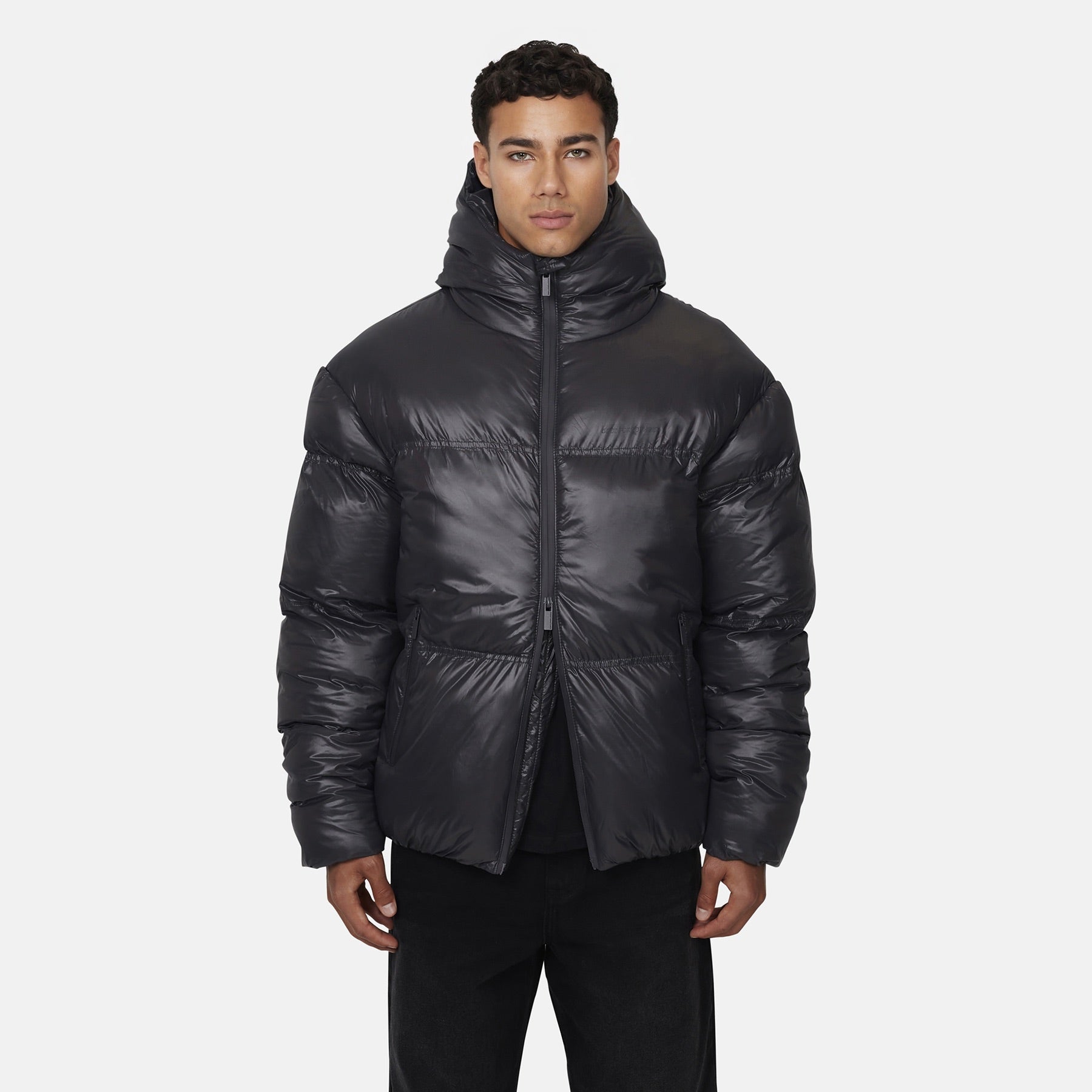 Arctic Shine Gunmetal Puffer Jacket  (coming soon)