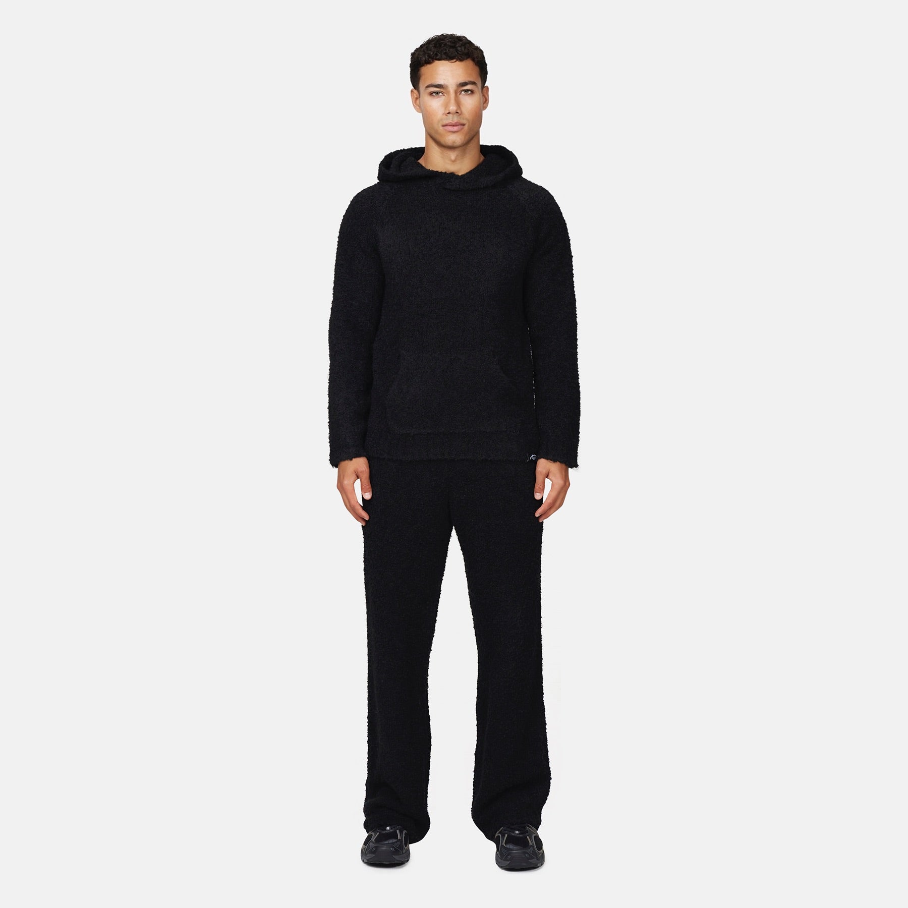 Cozy Boucle Knitwear Black Pants