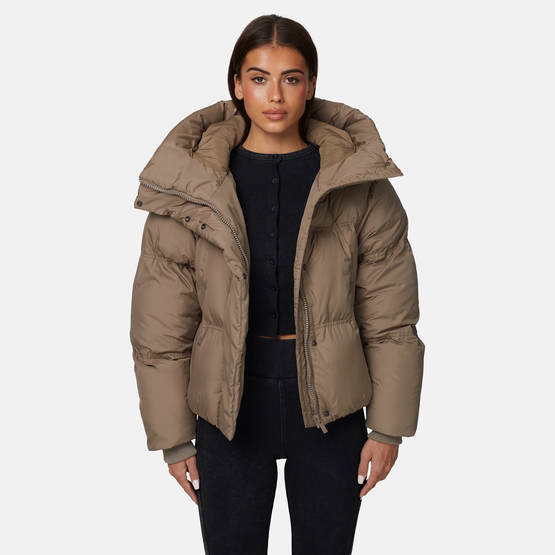 Squad Ripstop Taupe Puffer Jacket