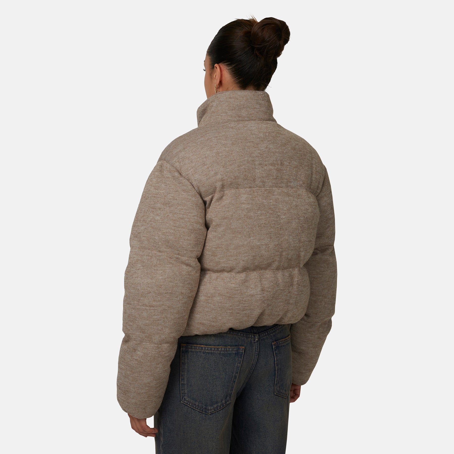 Monogram Knitted Oat Puffer Jacket