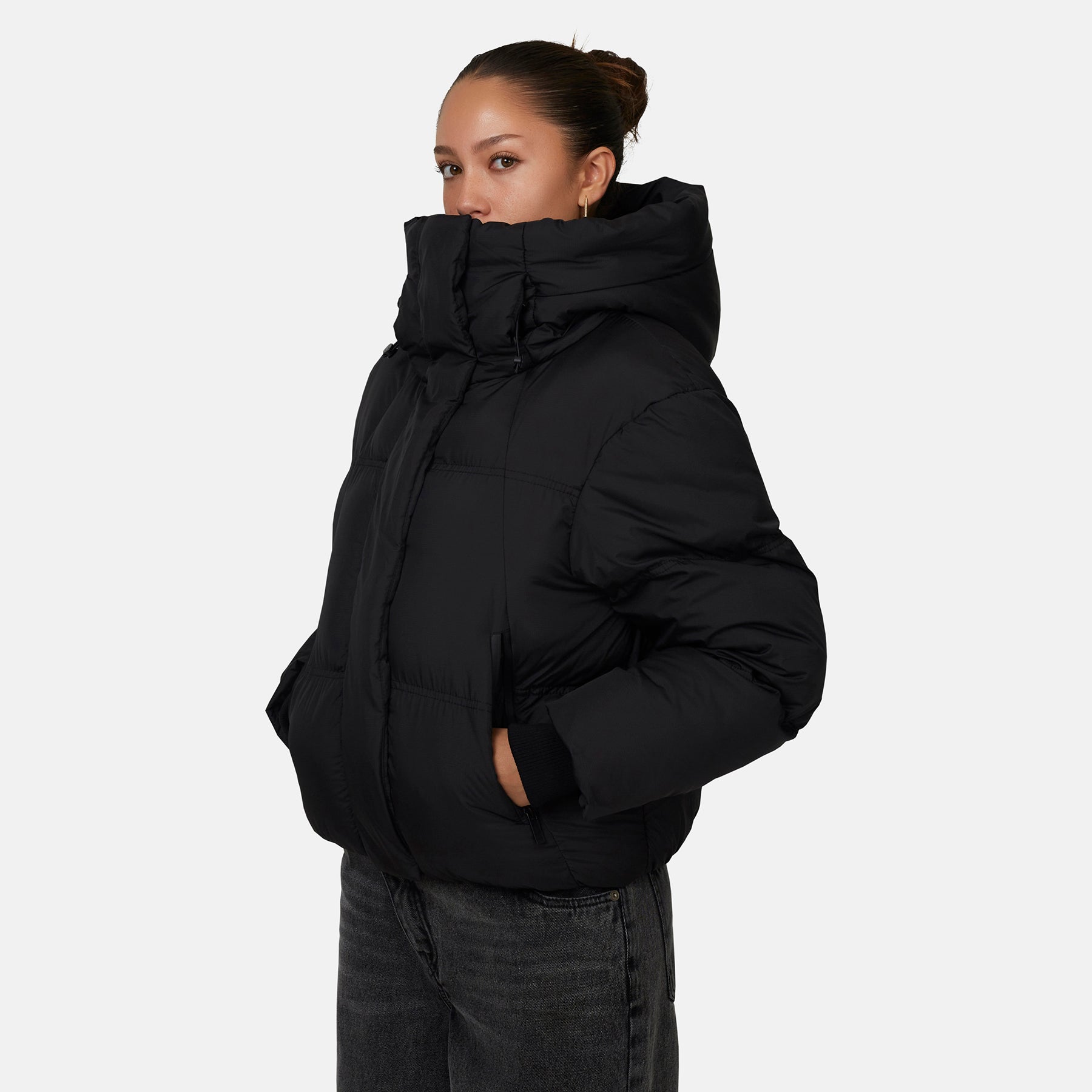 Squad Ripstop Black Puffer Jacket