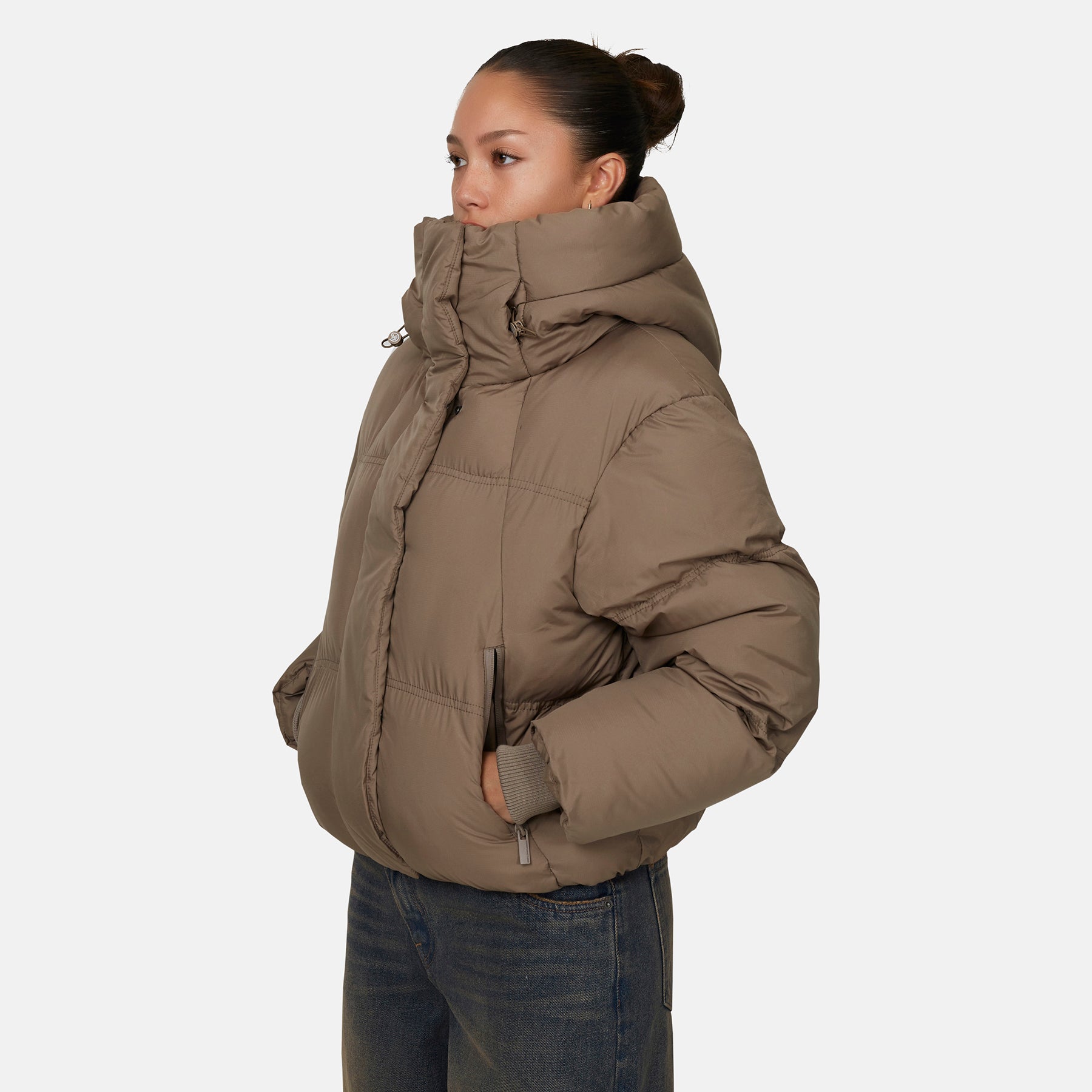 Squad Ripstop Taupe Puffer Jacket