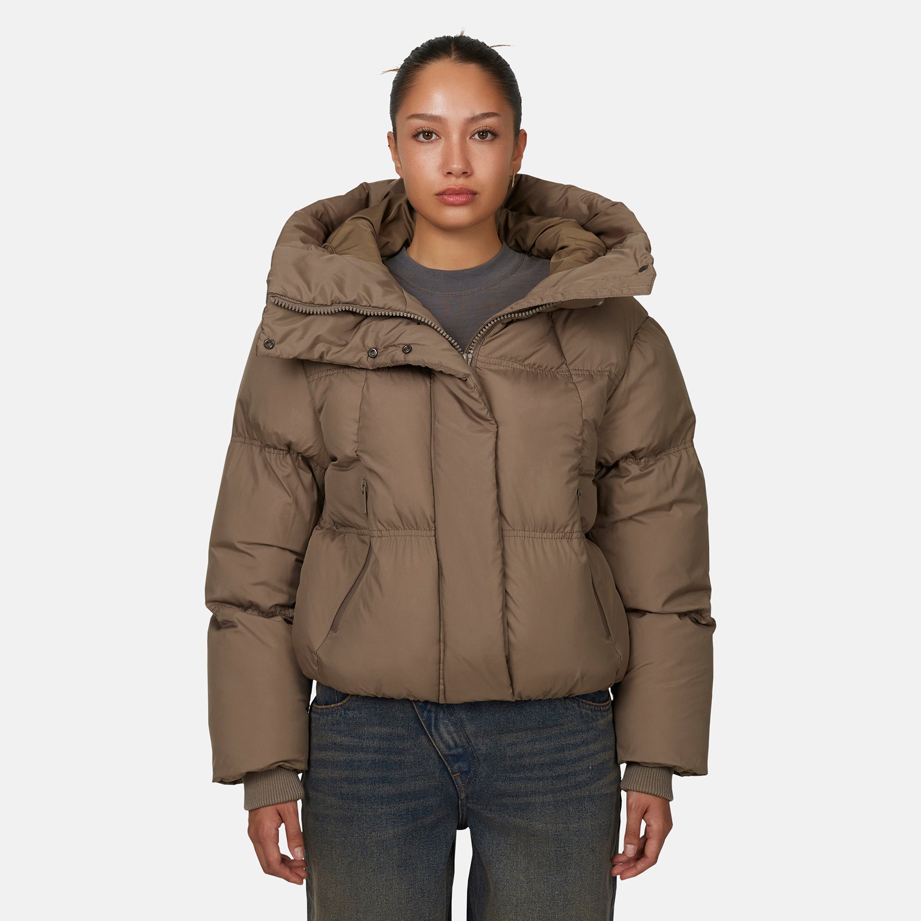 Squad Ripstop Taupe Puffer Jacket