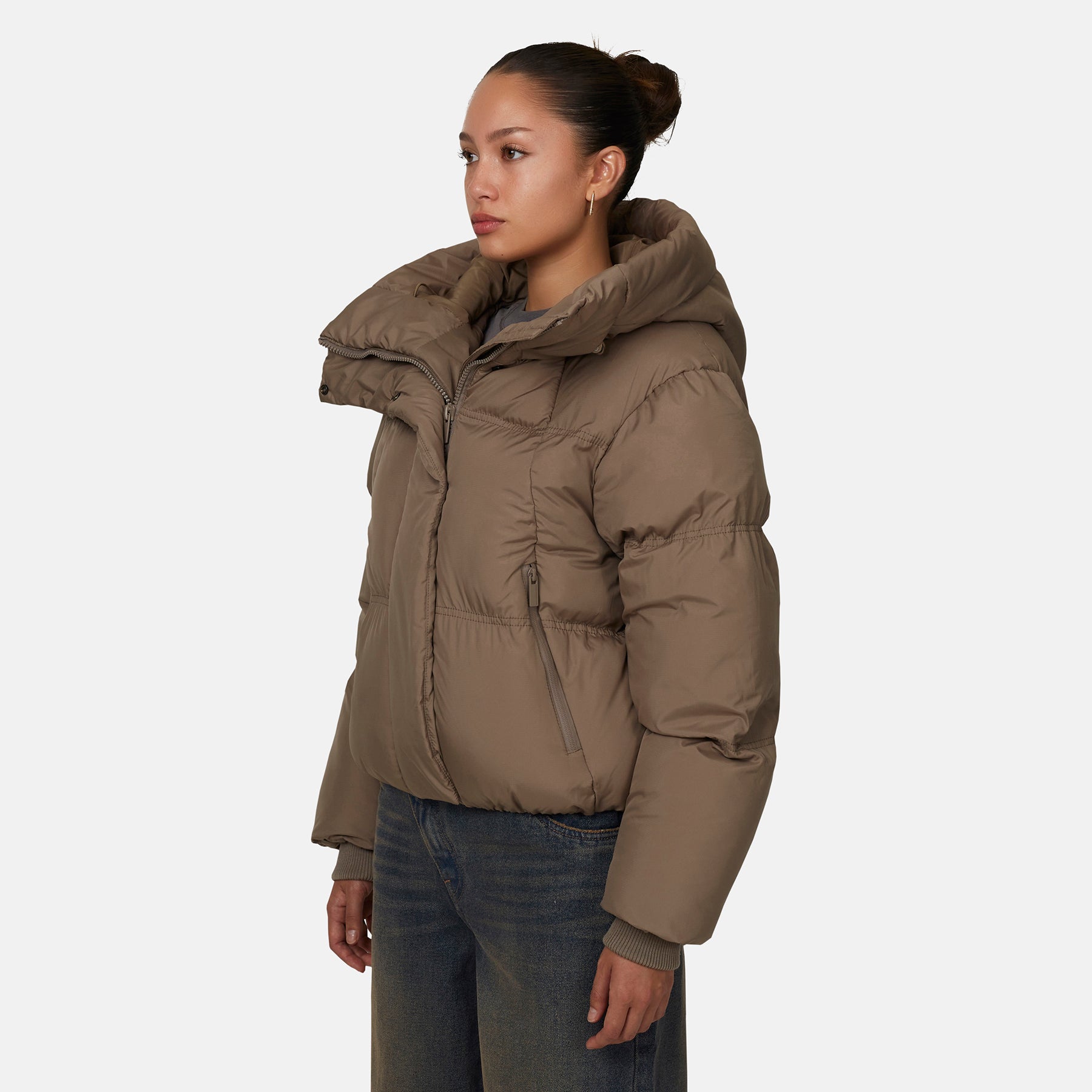 Squad Ripstop Taupe Puffer Jacket