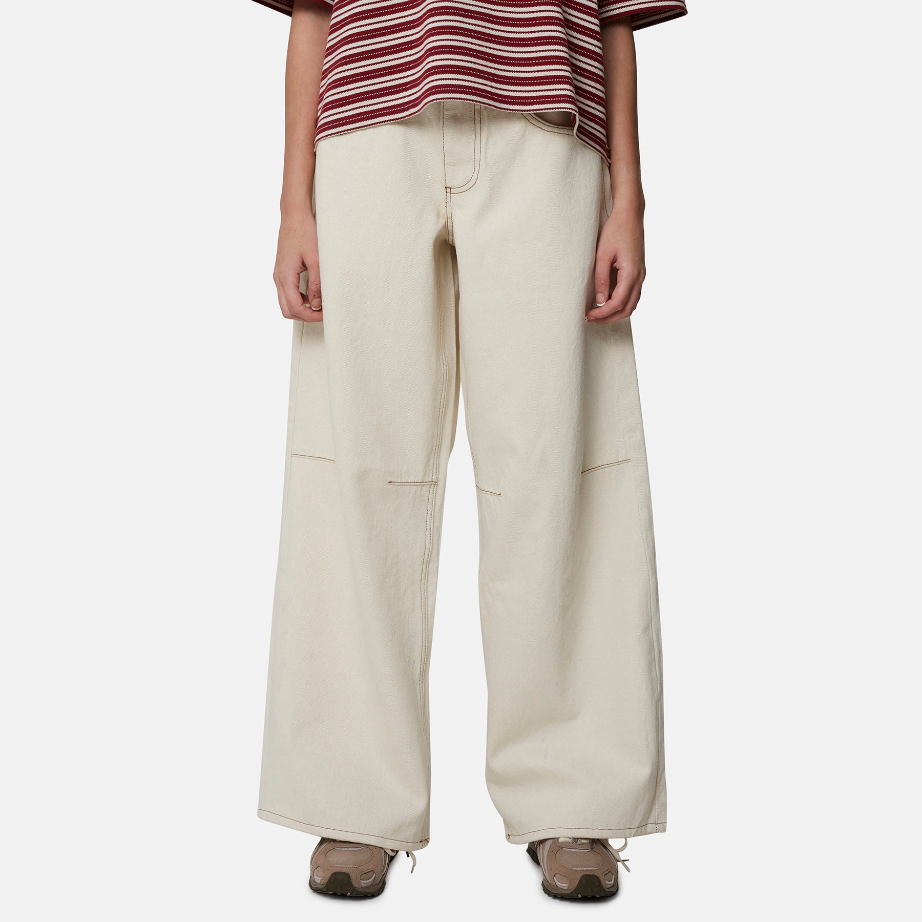 Ecru Washed Denim Jeans