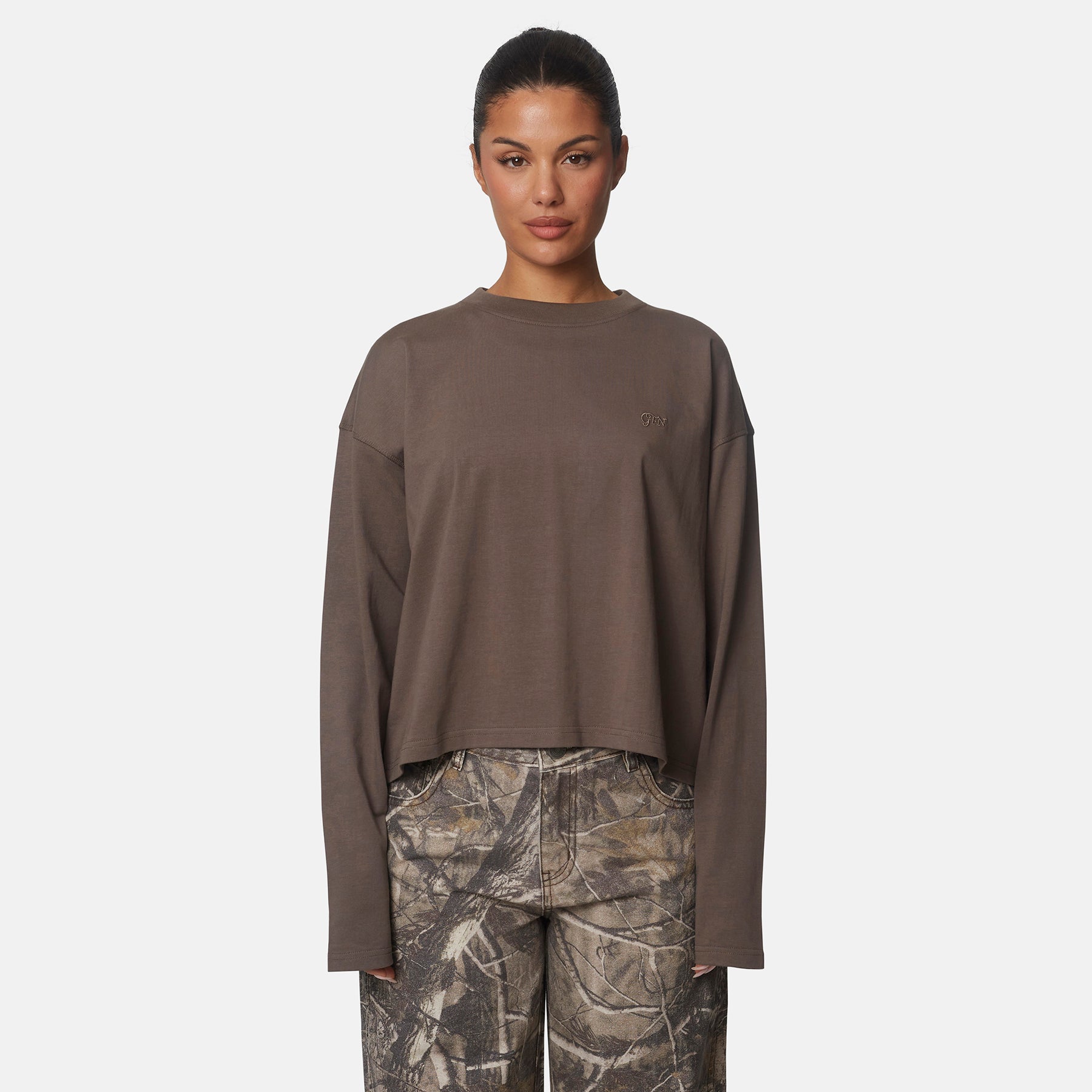 Micro Oversized Morel Long Sleeve Tee