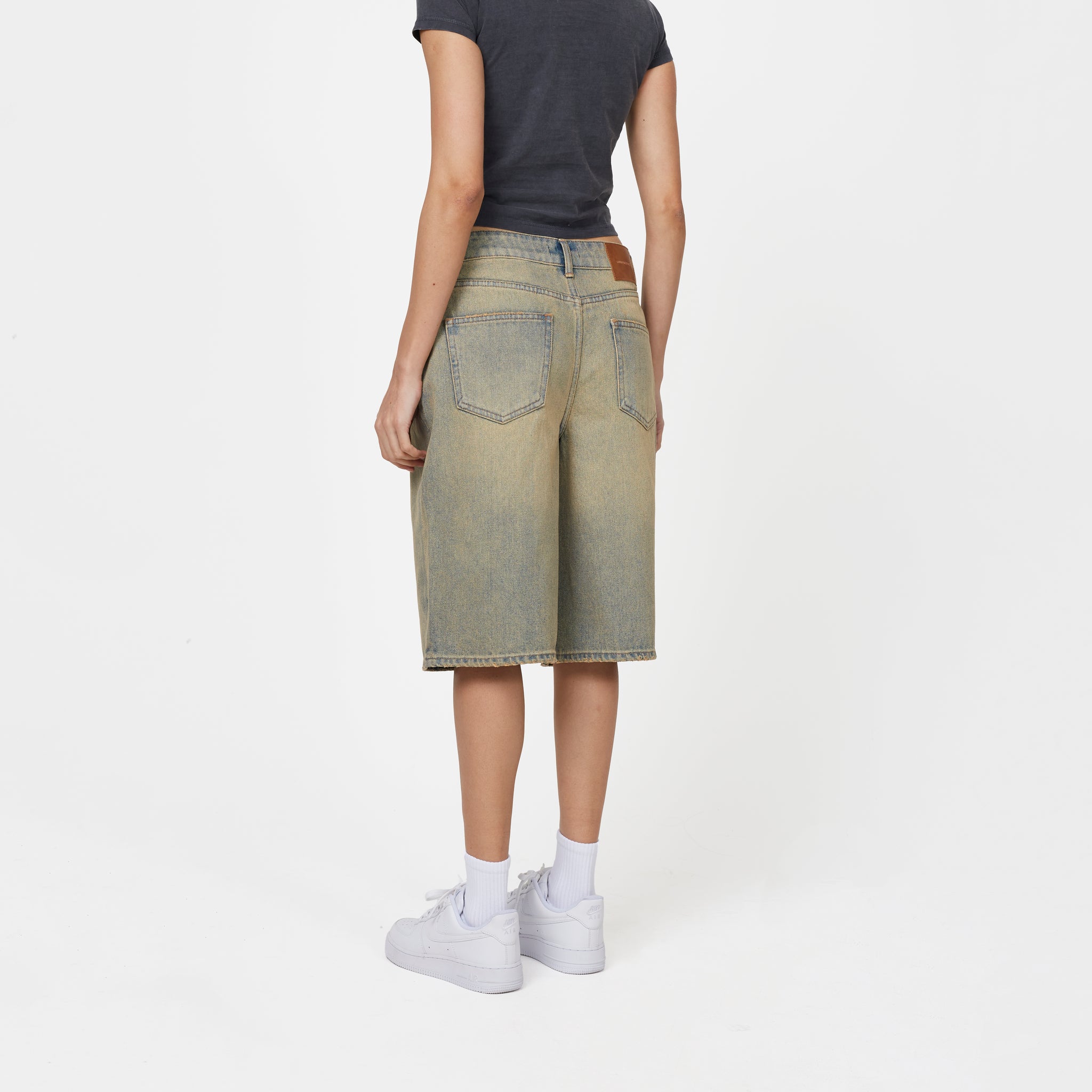 Heavy Washed Sand Blue Denim Jorts