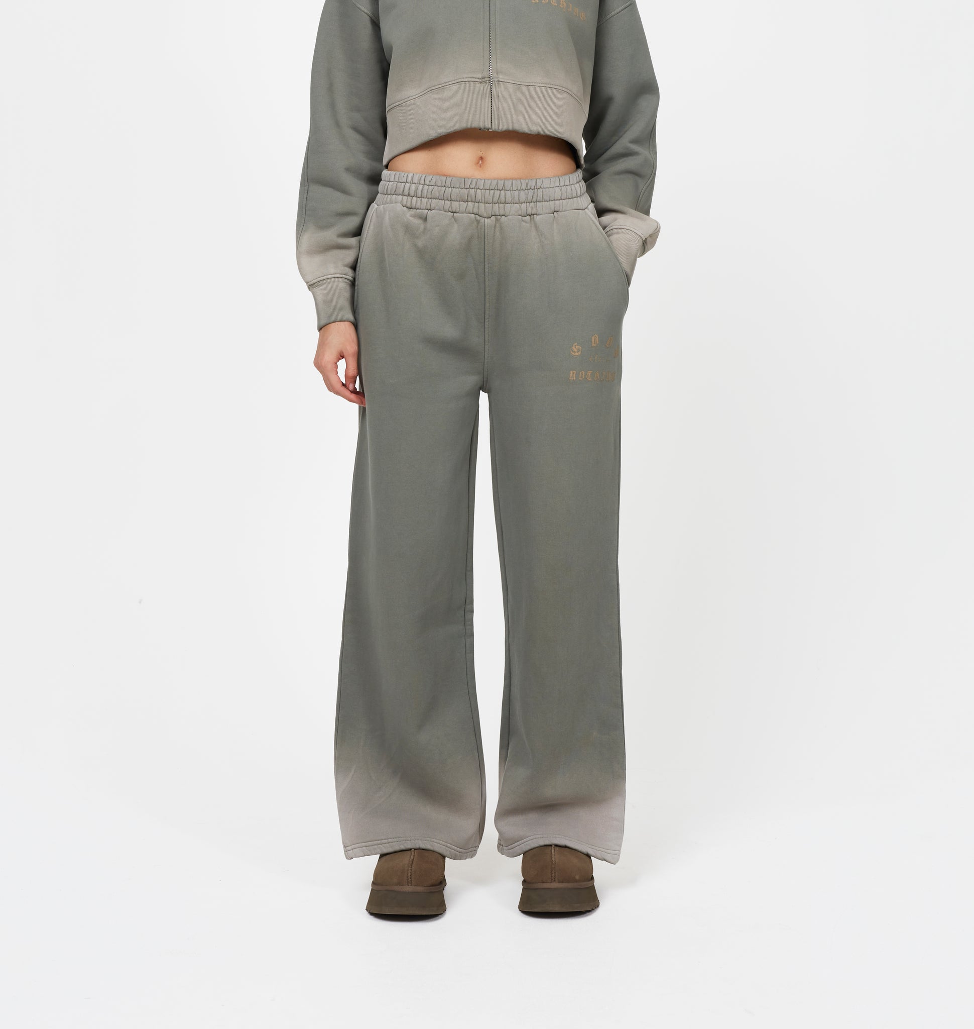 Sprayed Cali Green Baggy Jogger