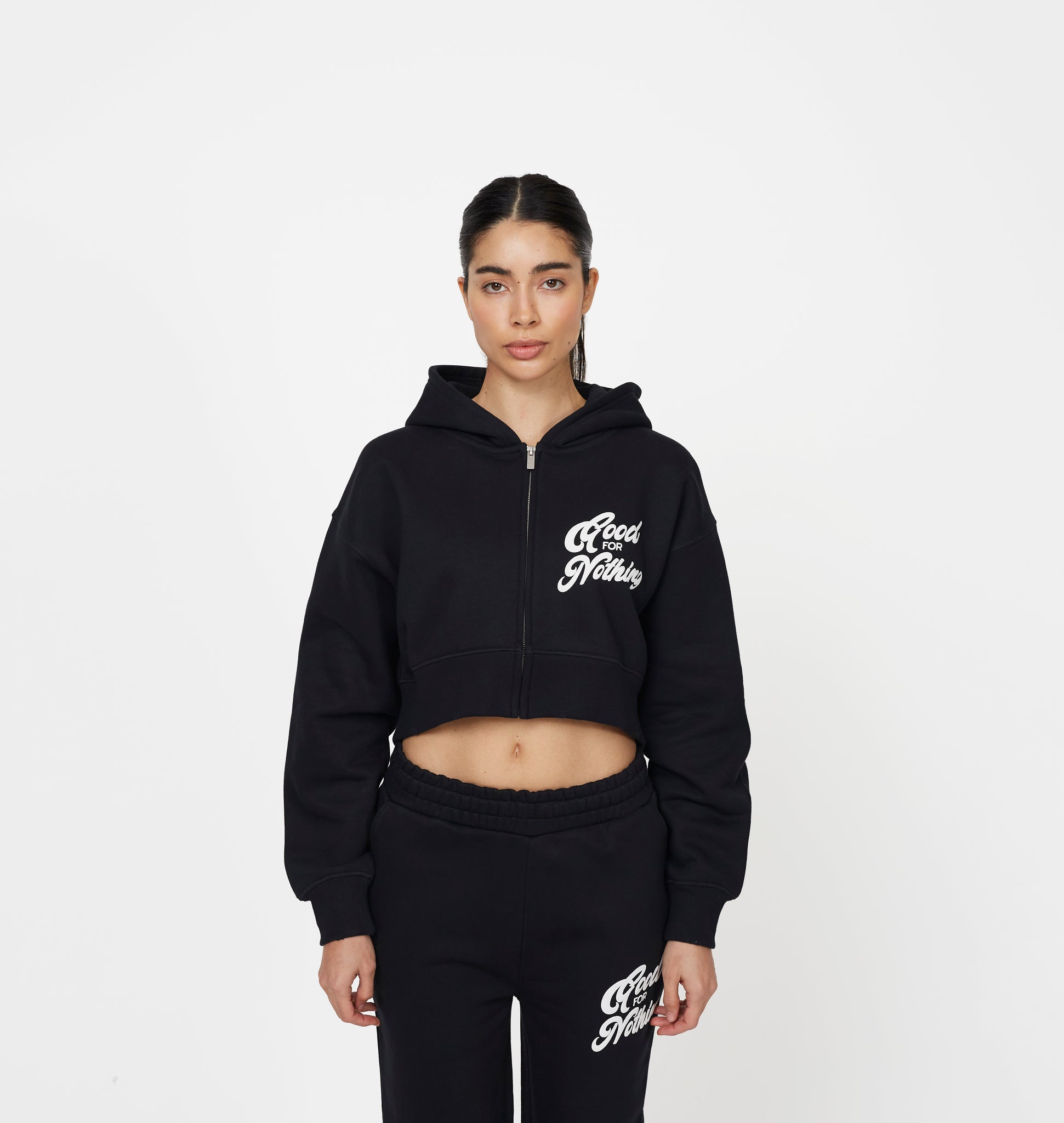 Authentic Black Zip Hoodie