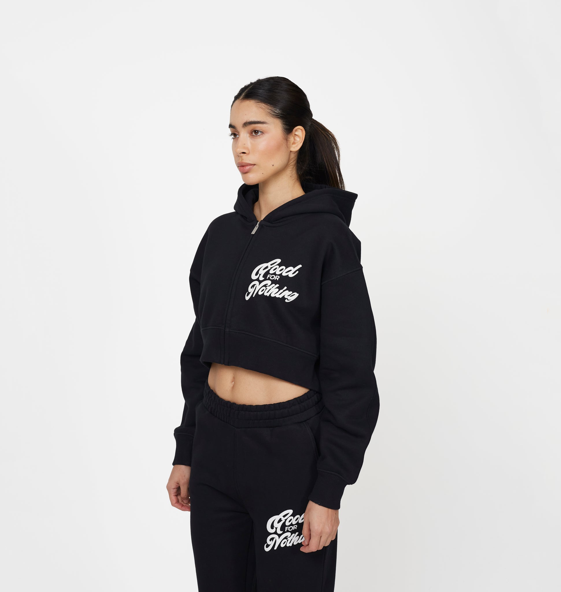 Authentic Black Zip Hoodie
