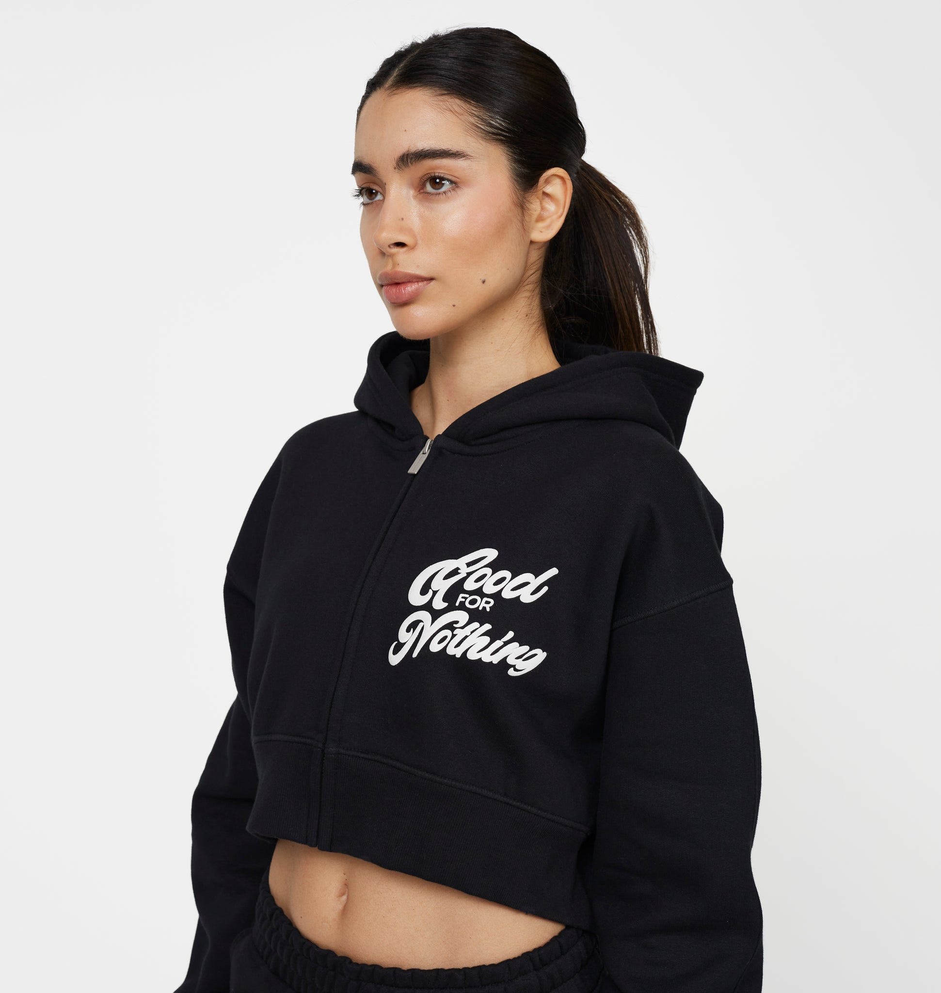 Authentic Black Zip Hoodie