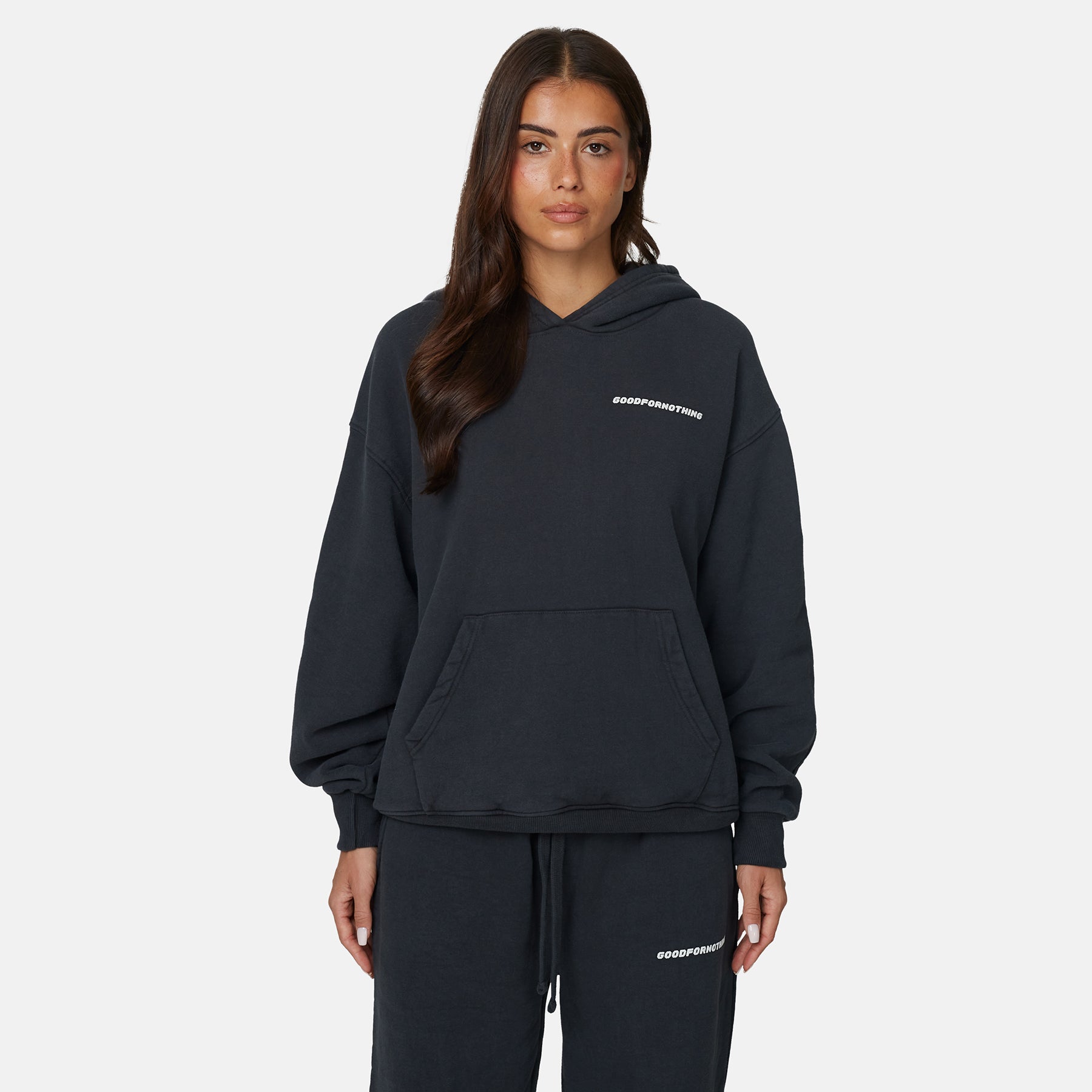 Vintage Washed Black Hoodie