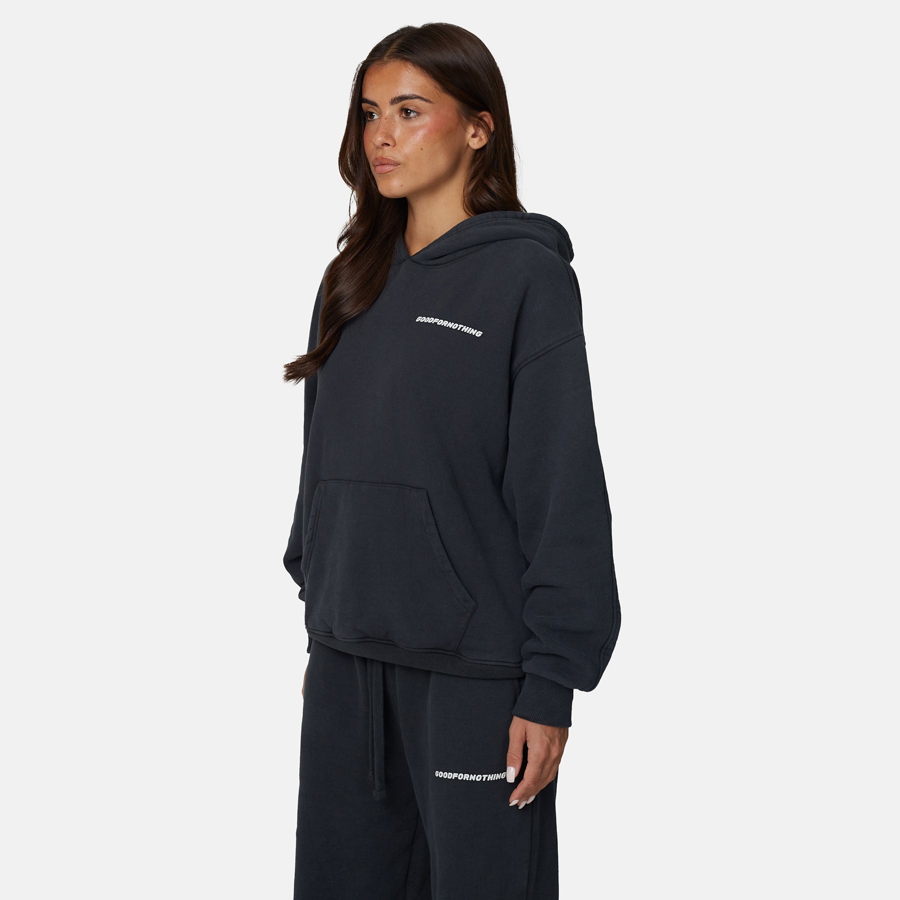 Vintage Washed Black Hoodie