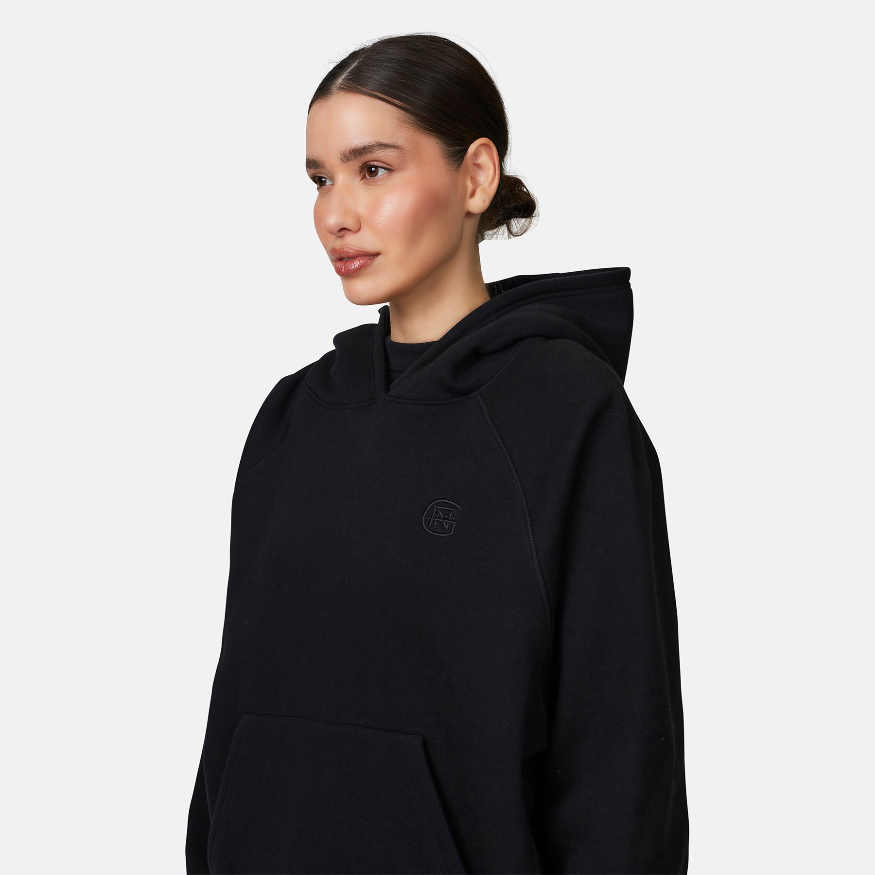 Monogram Black Pullover Hoodie