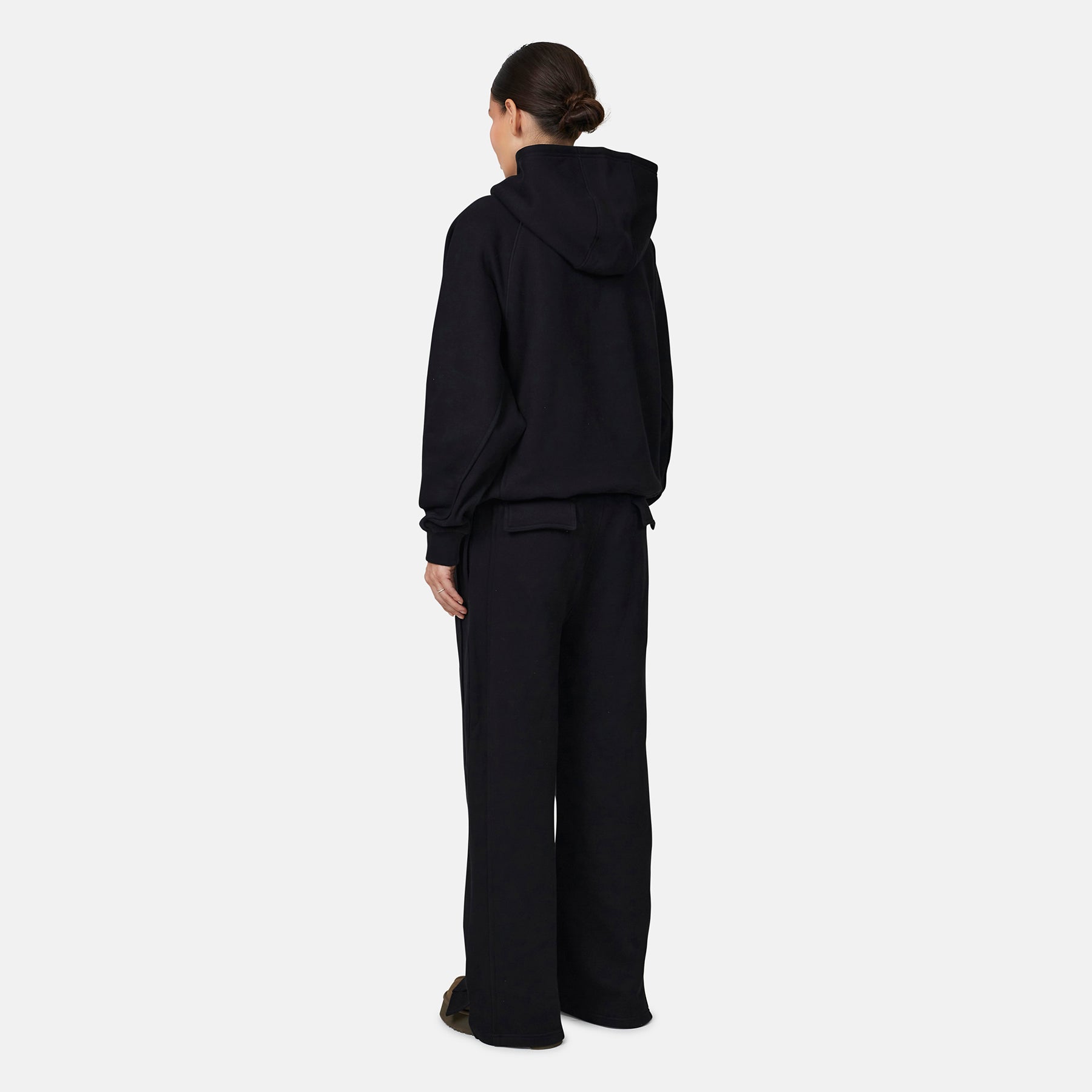 Monogram Black Split Hem Jogger