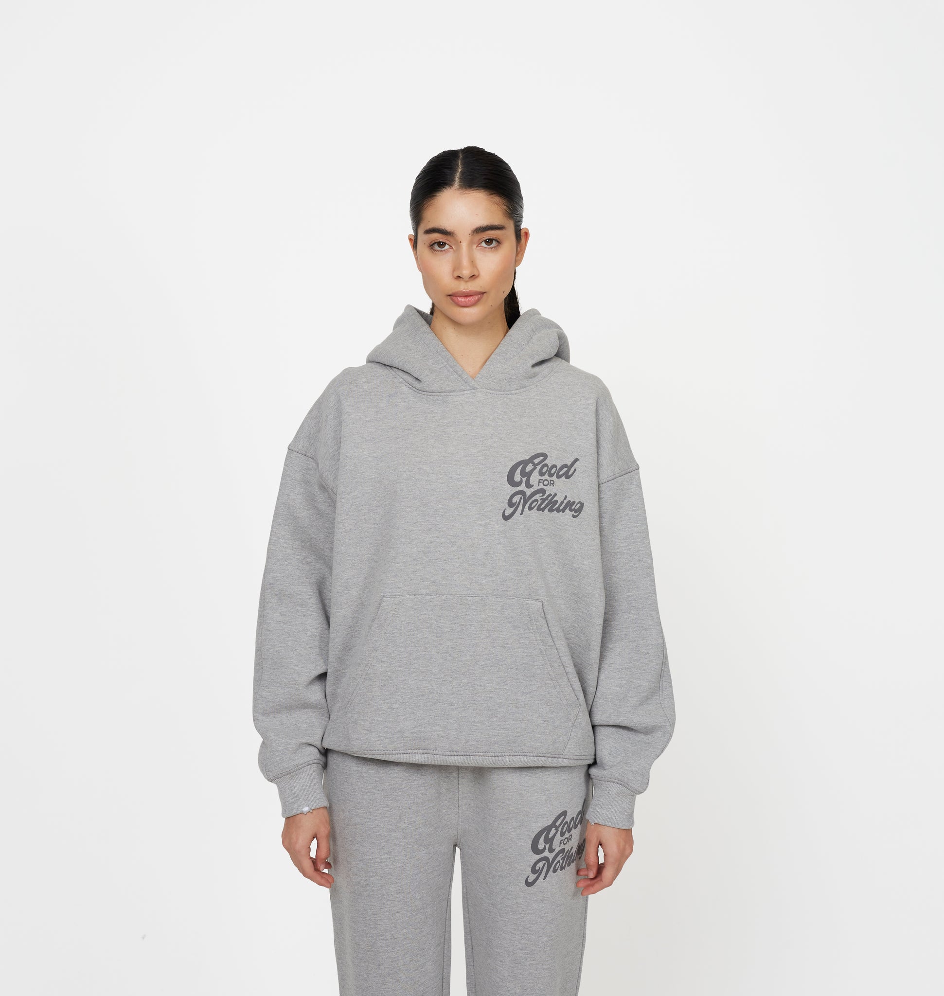 Authentic Grey Marl Hoodie