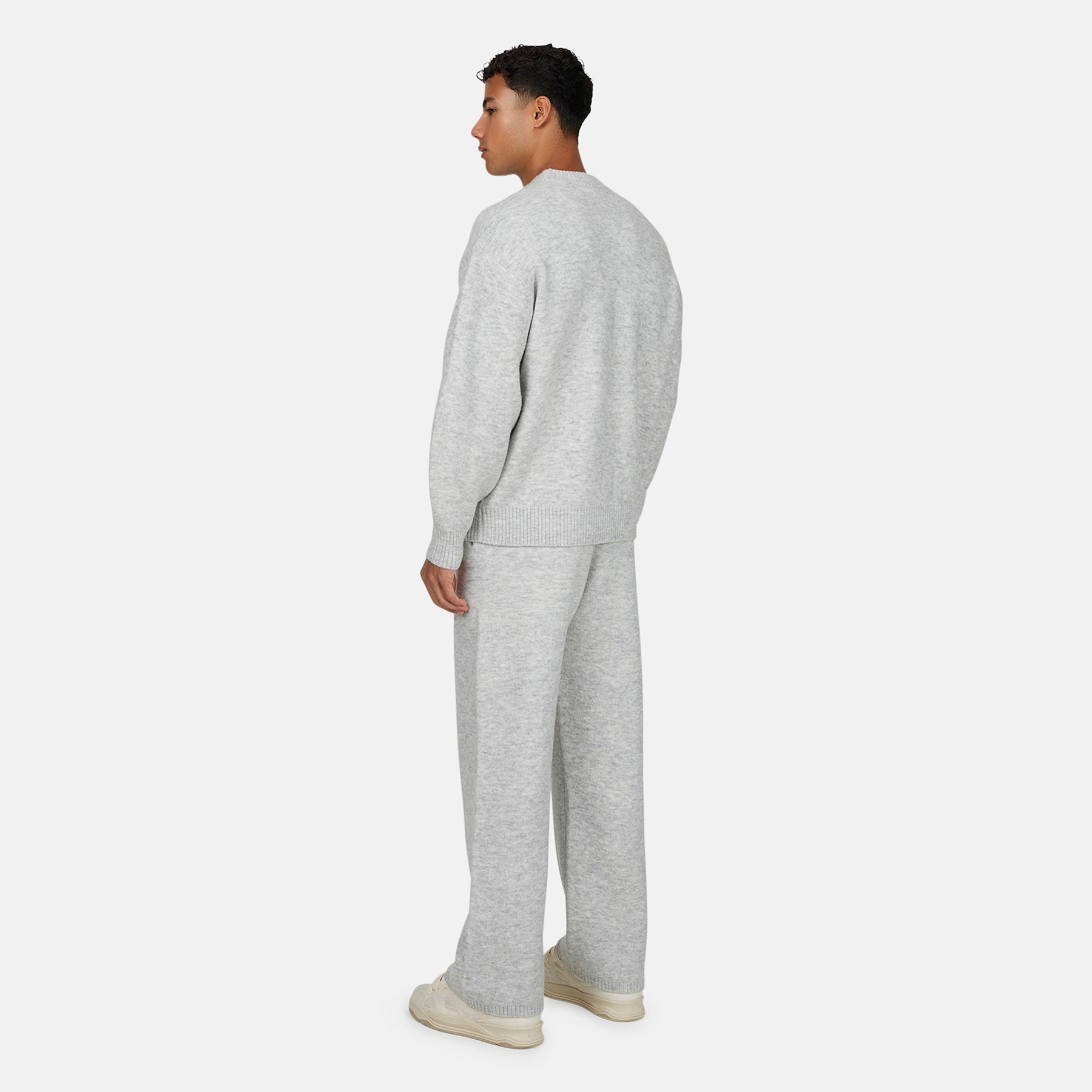 Monogram Fluffy Knit Grey Marl Jumper