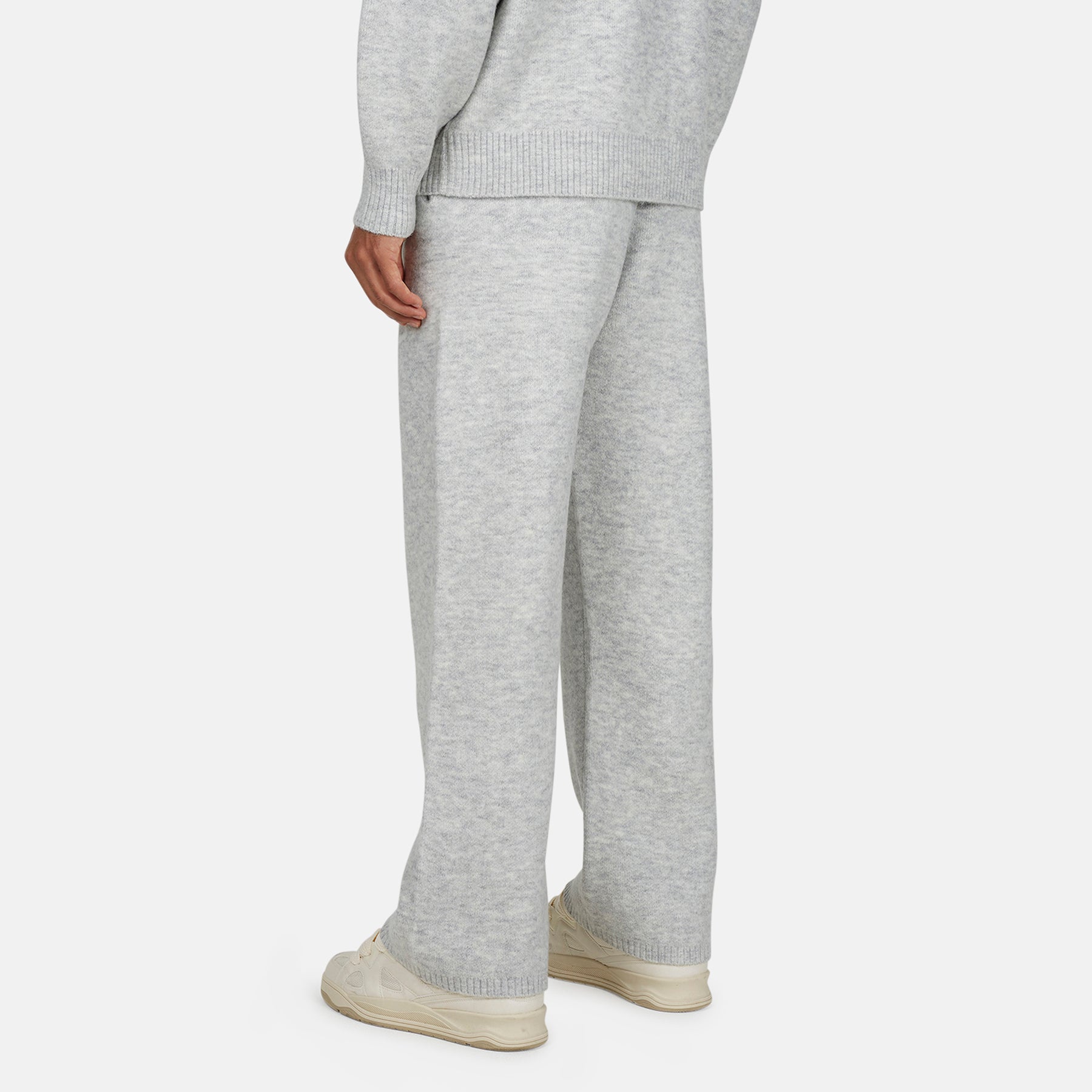 Monogram Fluffy Knit Grey Marl Pants