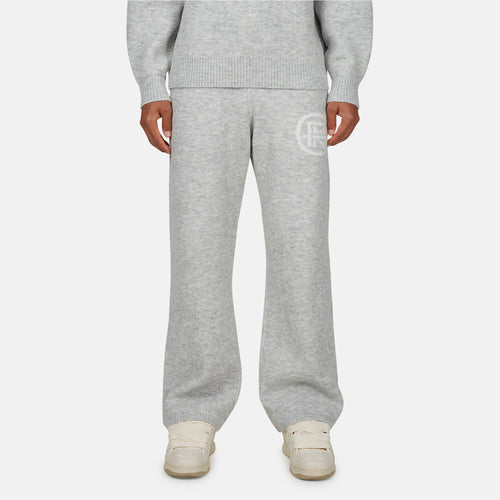 Monogram Fluffy Knit Grey Marl Pants