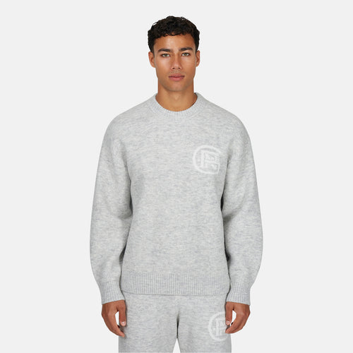 Monogram Fluffy Knit Grey Marl Jumper