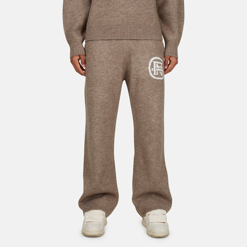 Monogram Fluffy Knit Taupe  Pants
