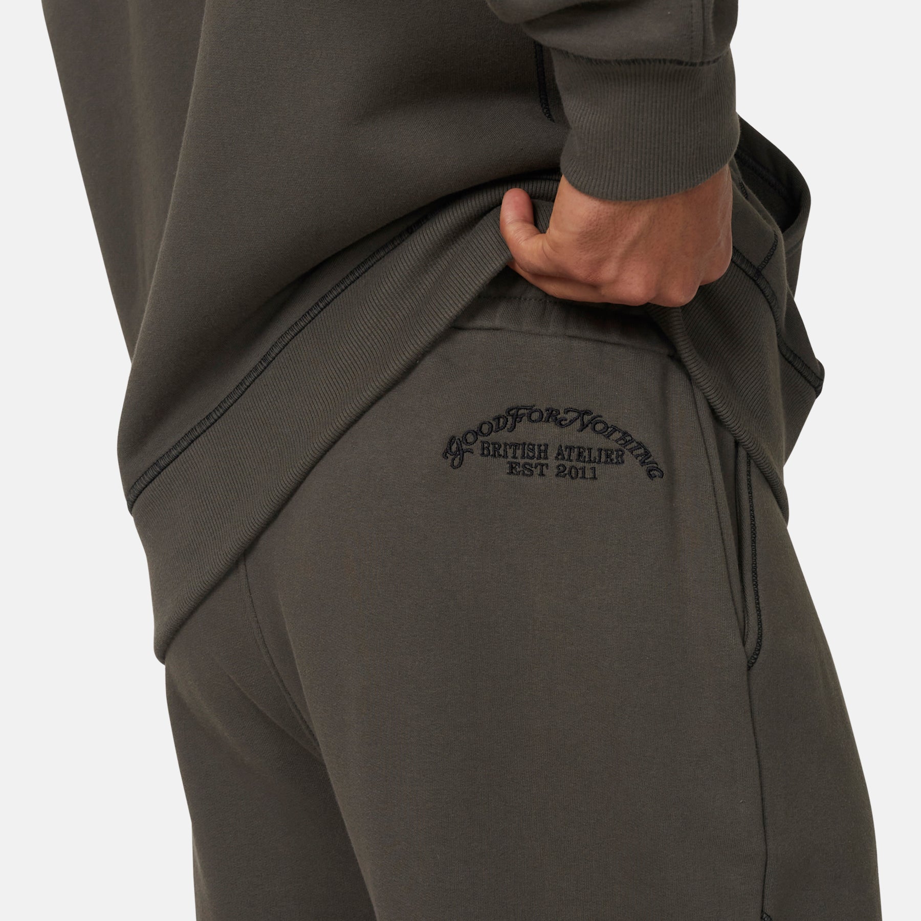 Overlock Gunmetal Sweatpants