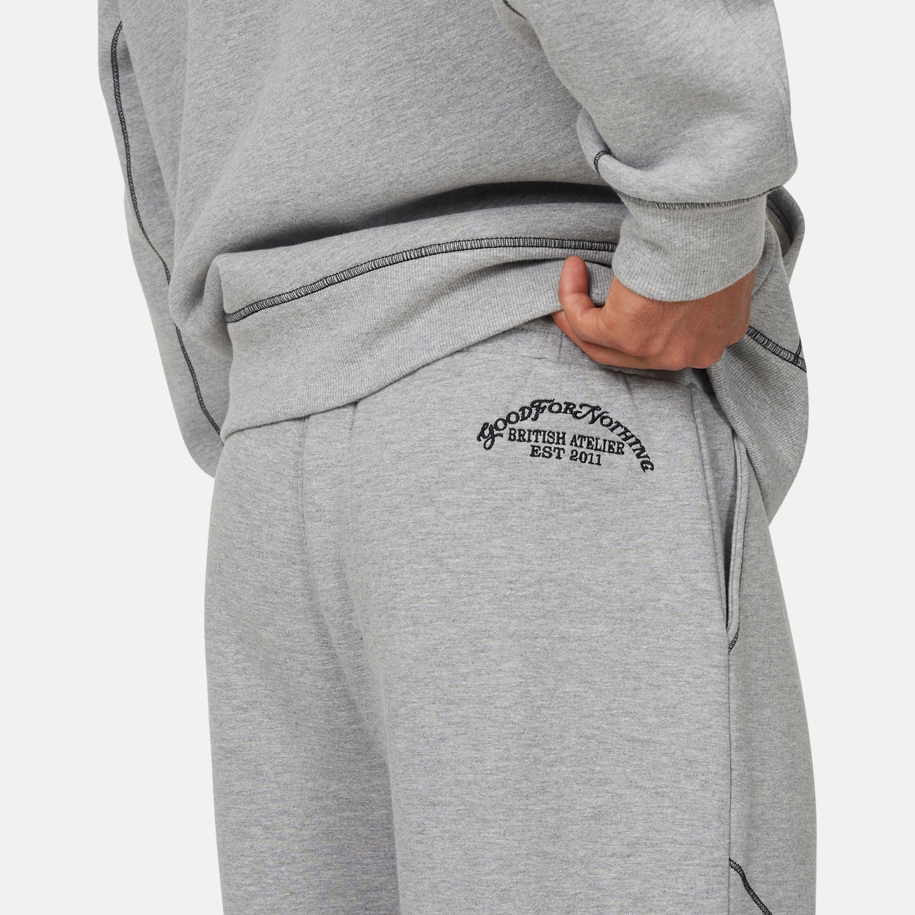 Overlock Grey Marl Sweatpant